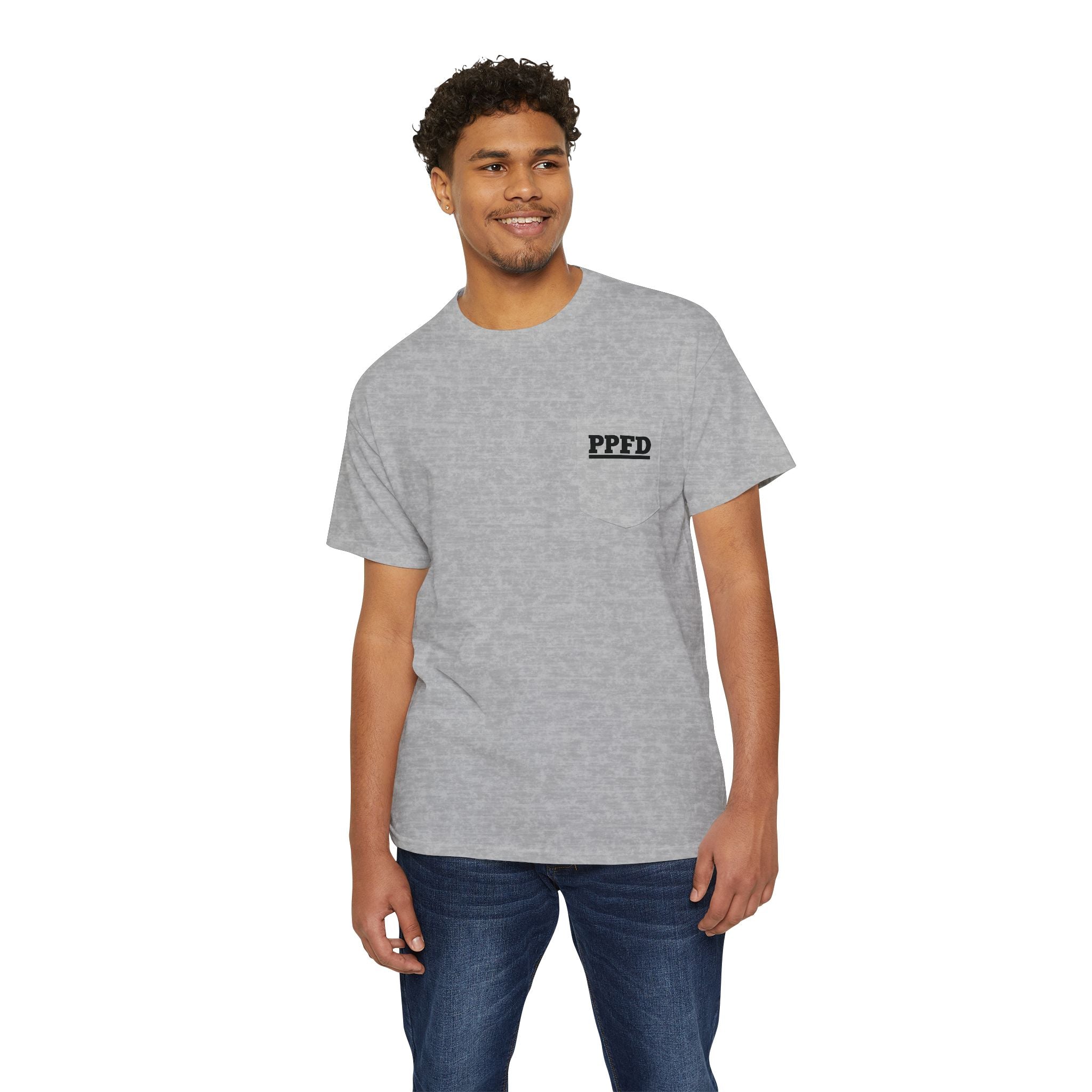 Pocket Tee — Minimal 'PFFD' Logo Cotton Pocket T-Shirt