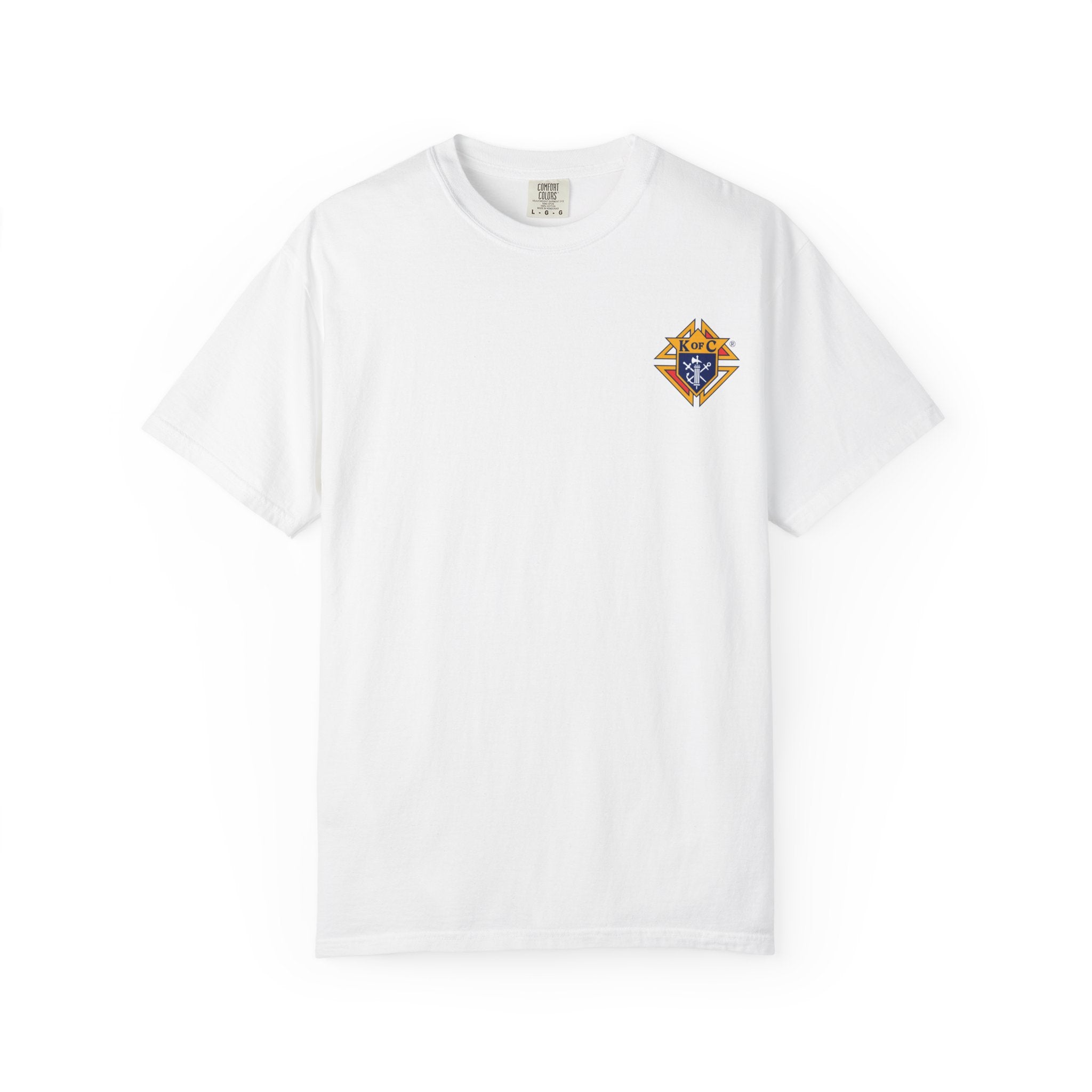 (Comfort Colors) Knights of Columbus Full Color Logo Front and Back
