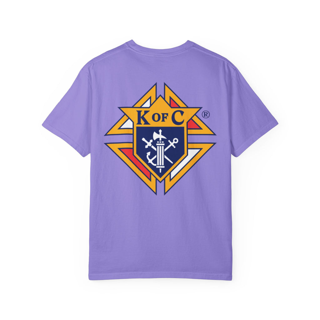 (Comfort Colors) Knights of Columbus Full Color Logo Front and Back