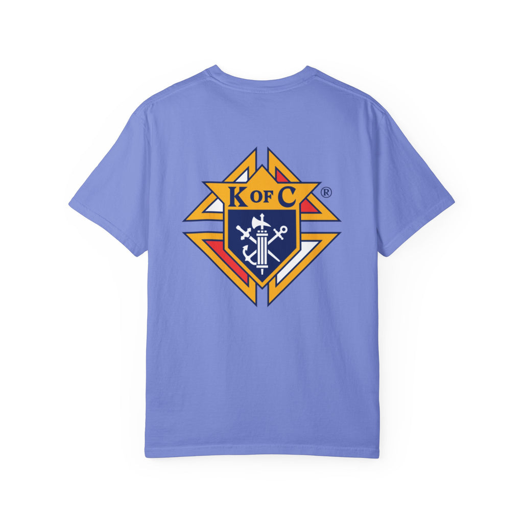 (Comfort Colors) Knights of Columbus Full Color Logo Front and Back