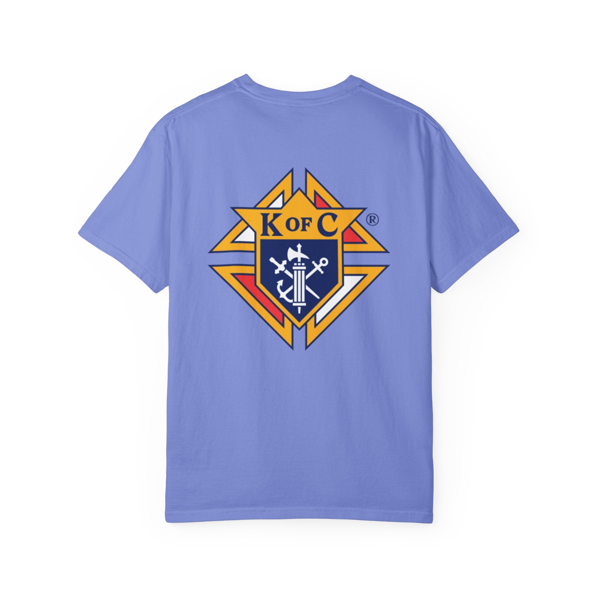 (Comfort Colors) Knights of Columbus Full Color Logo Front and Back