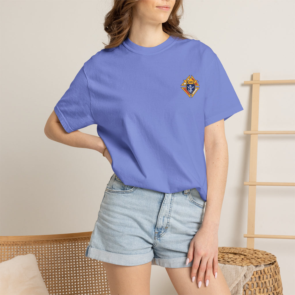 (Comfort Colors) Knights of Columbus Full Color Logo Front and Back