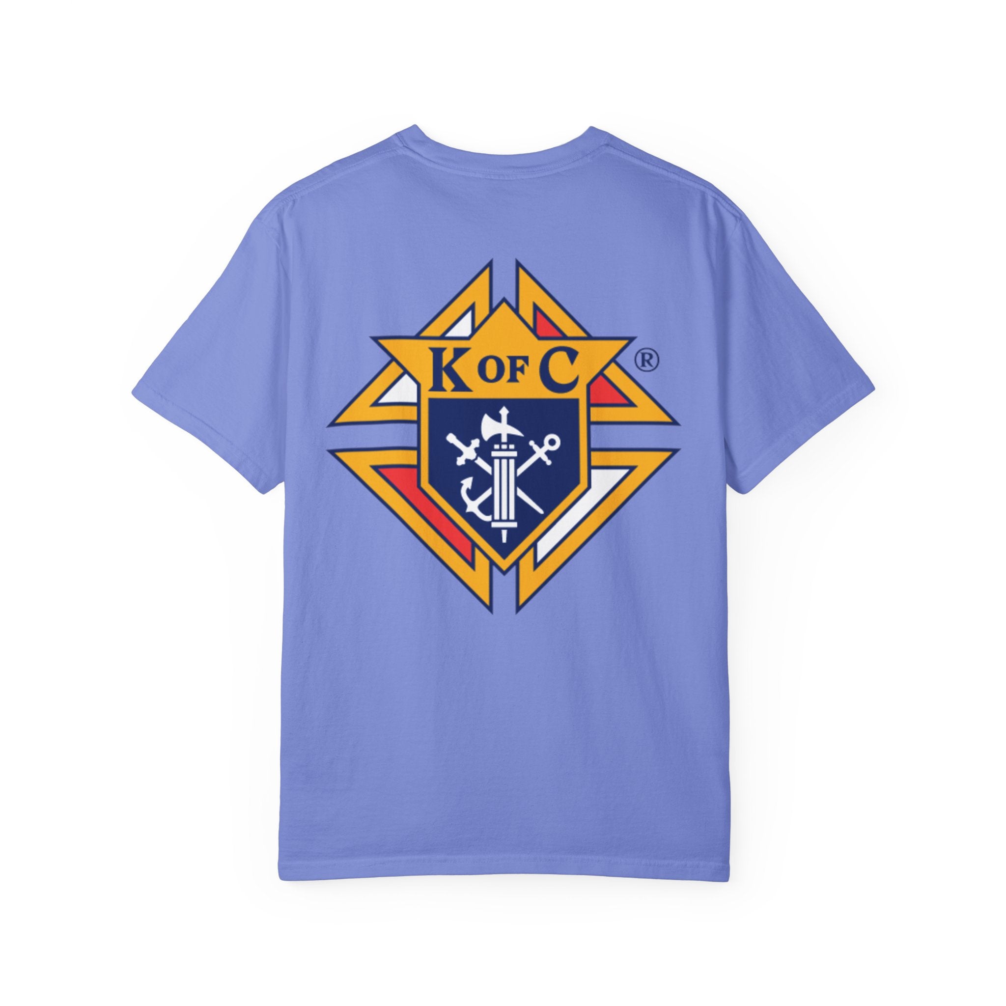 (Comfort Colors) Knights of Columbus Full Color Logo Front and Back