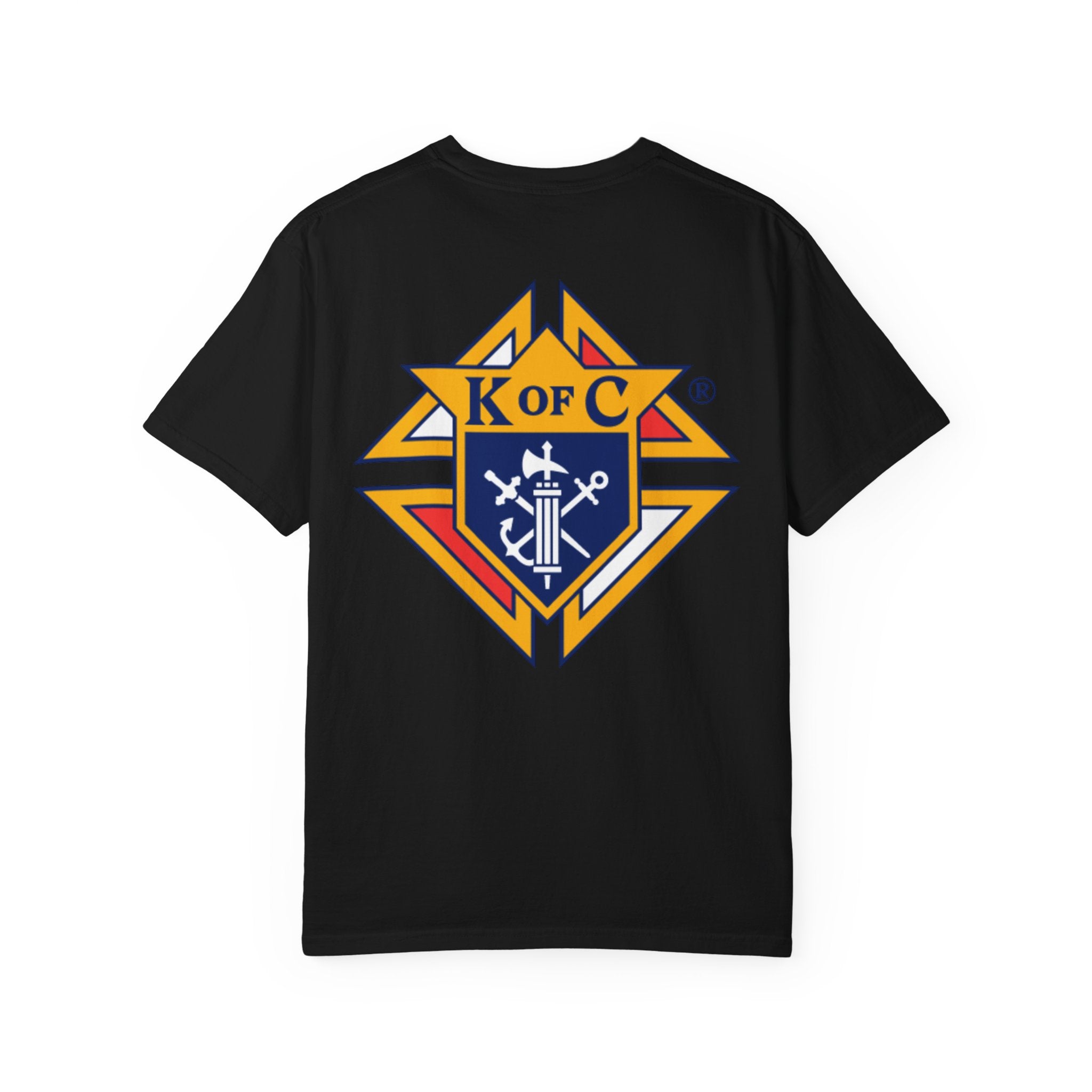 (Comfort Colors) Knights of Columbus Full Color Logo Front and Back
