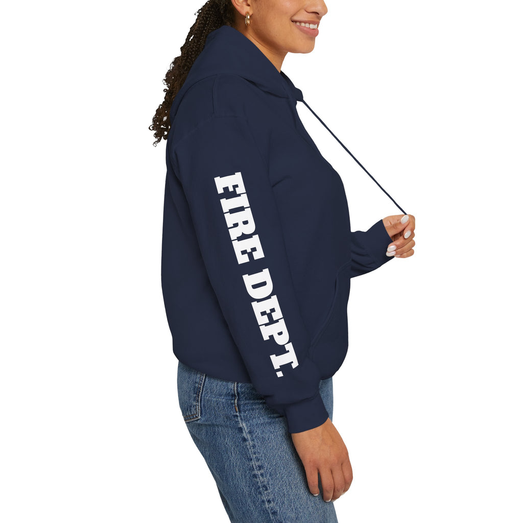 PPFD Patch Hoodie - PPFD 11 Back - FIRE DEPT. Sleeve - Hooded Sweatshirt