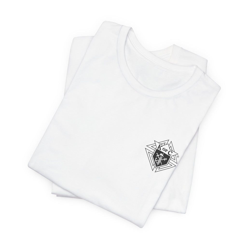 (Bella Canvas) Knights of Columbus White Logo T-Shirt