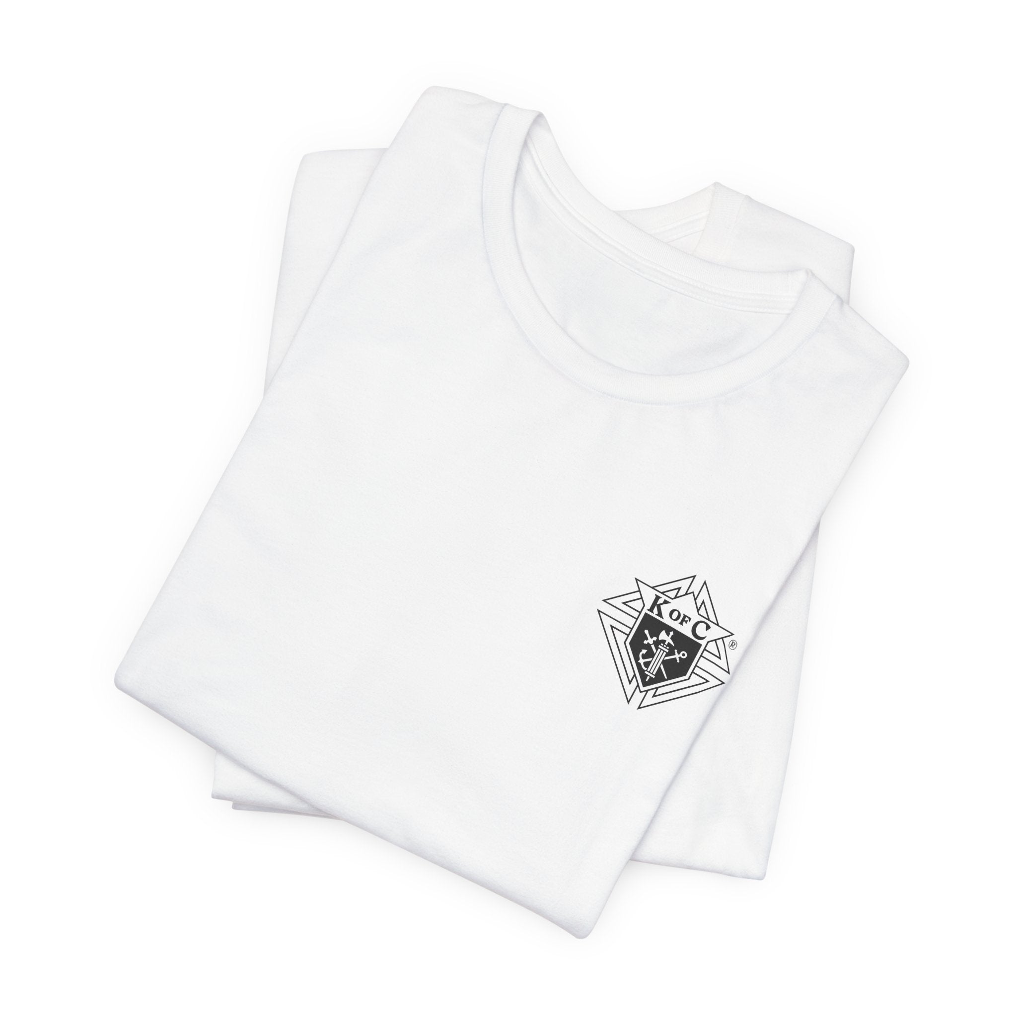 (Bella Canvas) Knights of Columbus White Logo T-Shirt