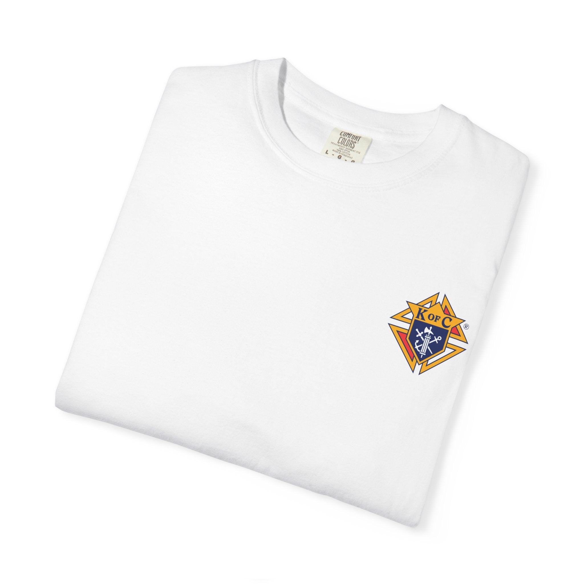 (Comfort Colors) Knights of Columbus Full Color Logo Front and Back