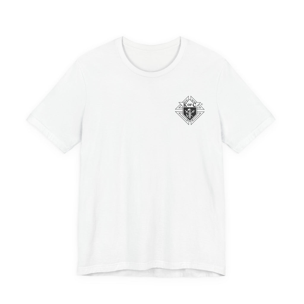 (Bella Canvas) Knights of Columbus White Logo T-Shirt