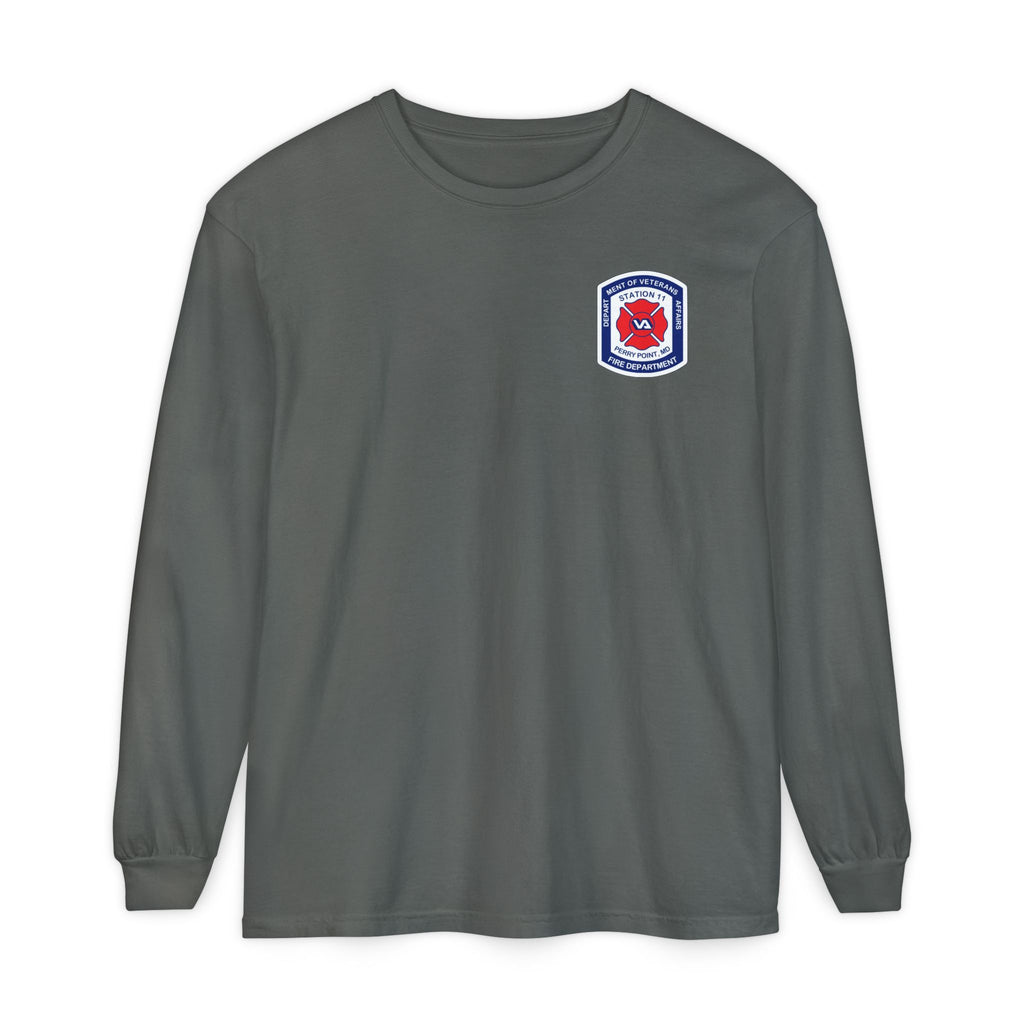 Firefighter Badge Long Sleeve T-Shirt PPFD Patch Front Only