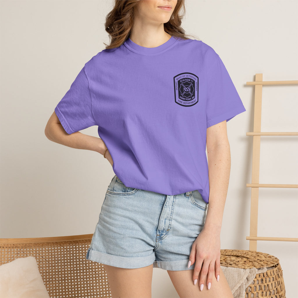 PPFD Logo-Marine-11-Merman- Comfort Colors 100% Cotton Tee