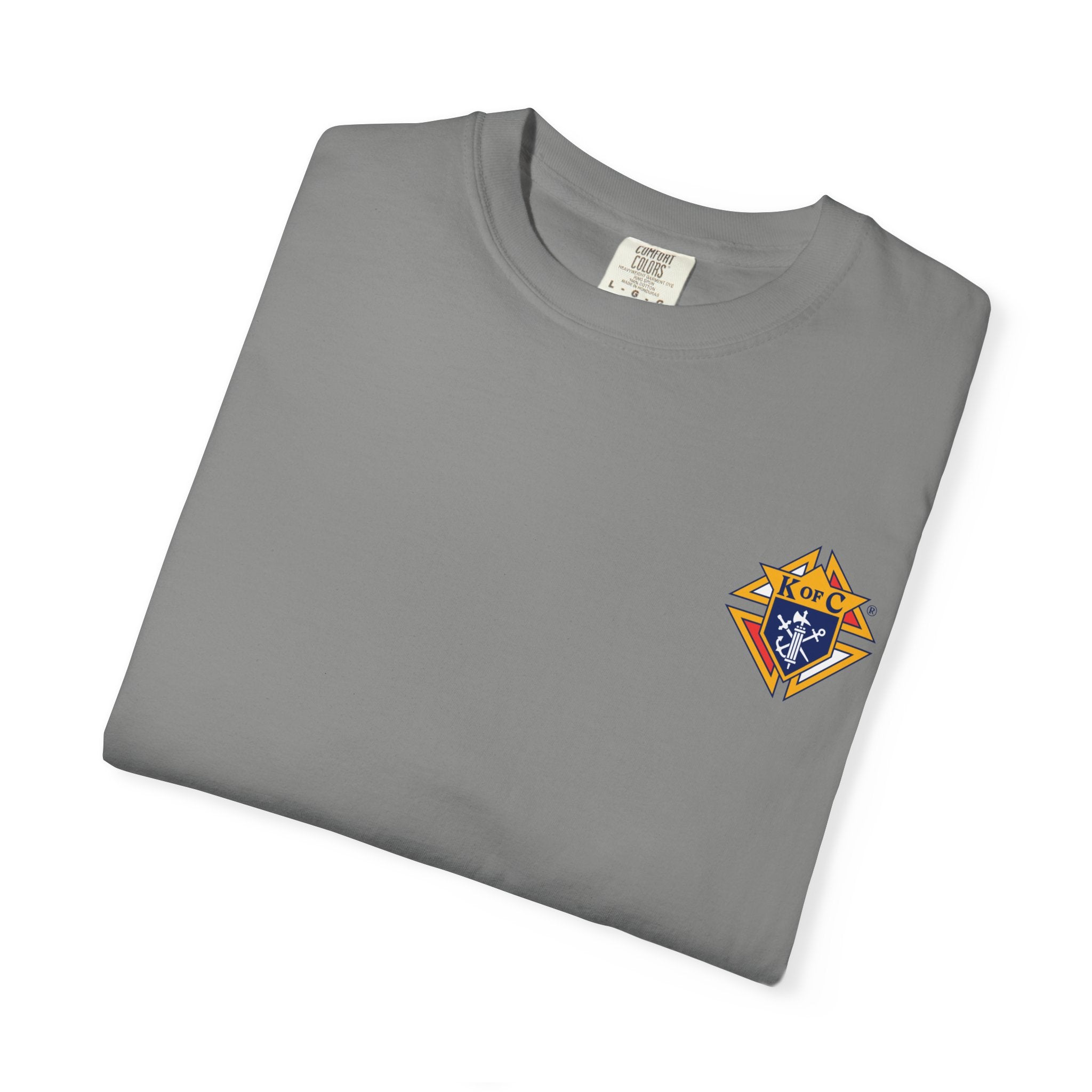 (Comfort Colors) Knights of Columbus Full Color Logo Front and Back