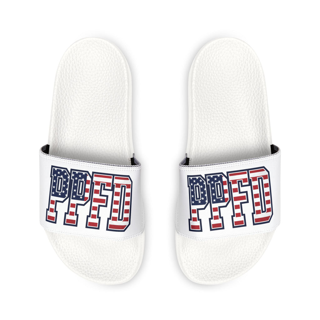Men's Slide Sandals — Patriotic USA Flag PPFD Removable-Strap Pool Slides
