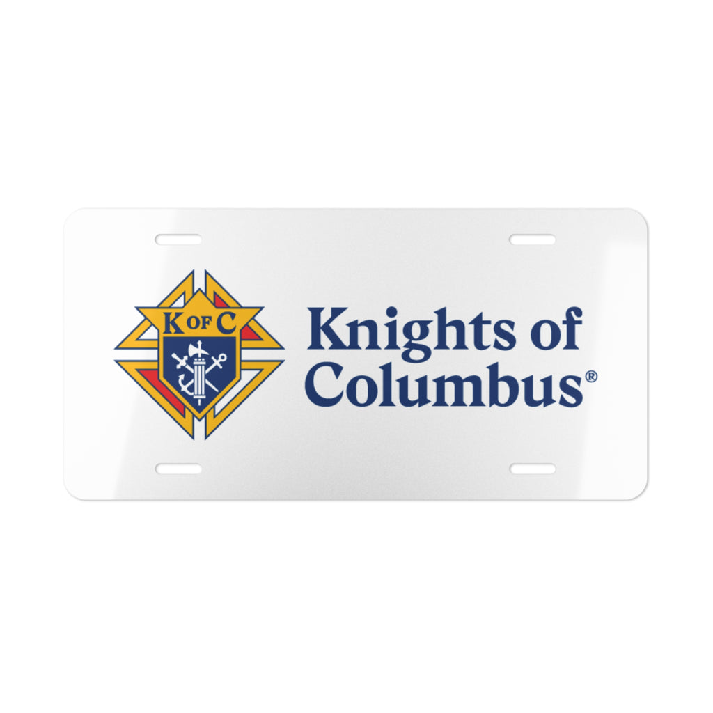 Knights of Columbus Logo Vanity Plate — Aluminum License Plate