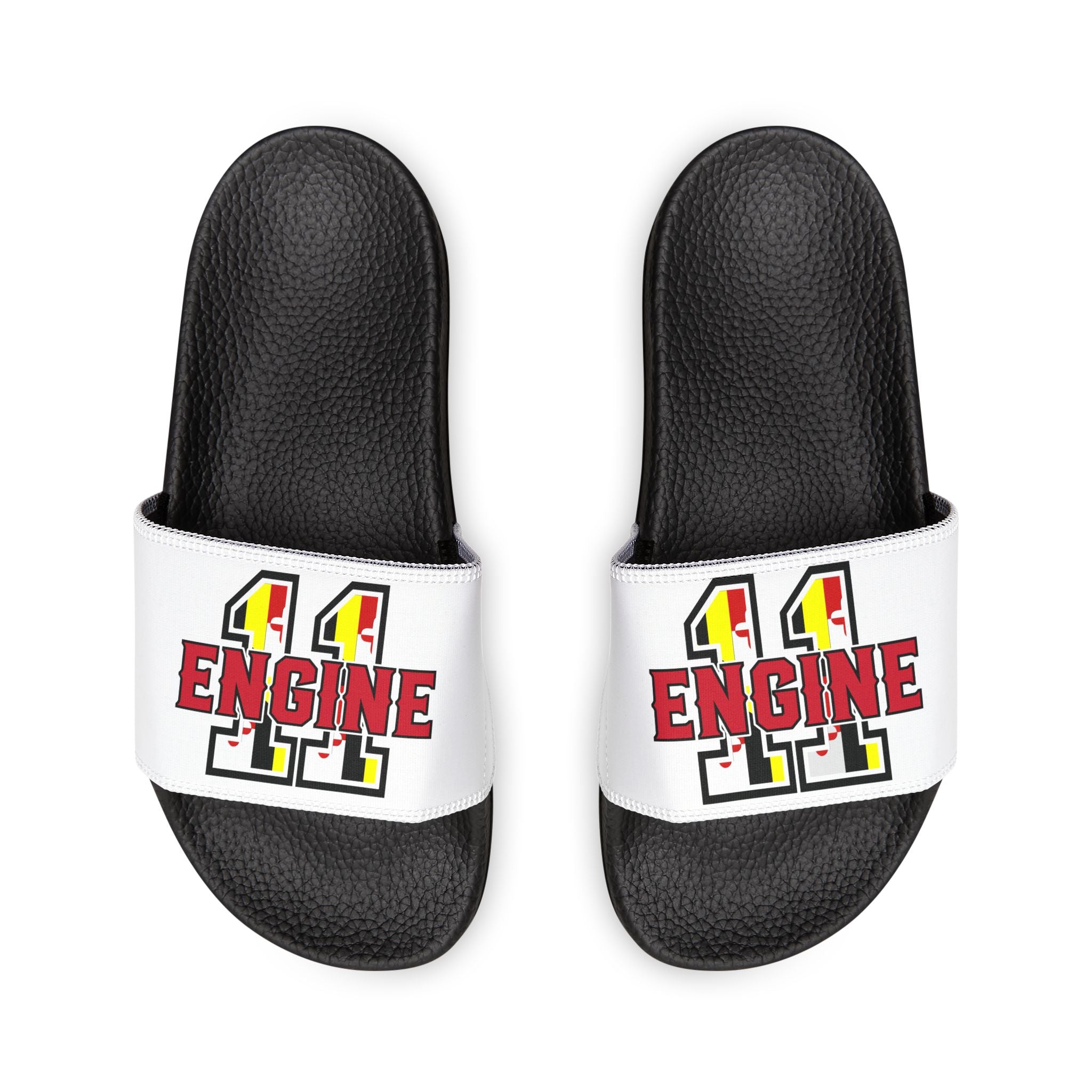 Slide Sandals — 'Engine 11_MD MFlag_Removable-Strap Pool Slides