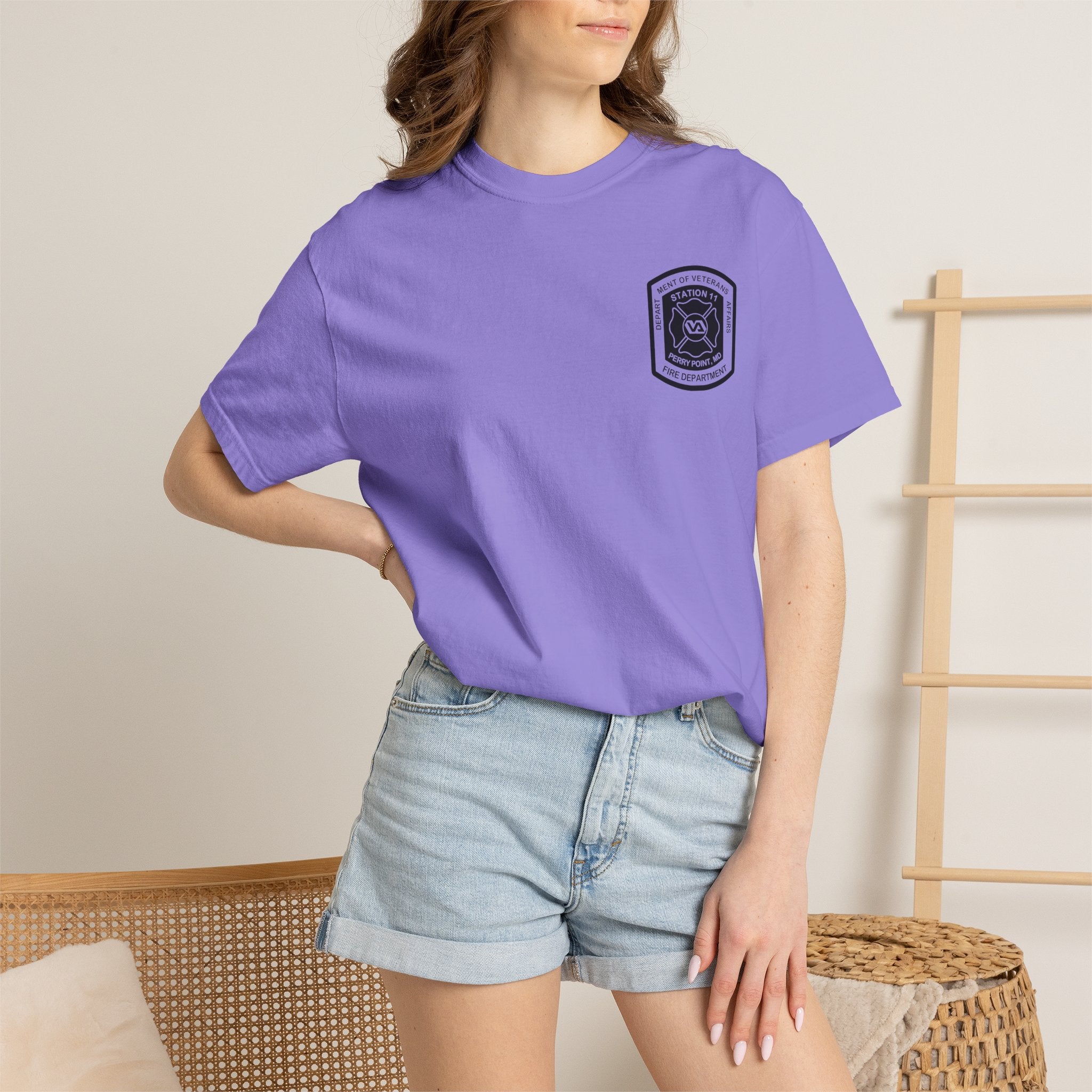 PPFD Logo-Marine-11-Merman- Comfort Colors 100% Cotton Tee