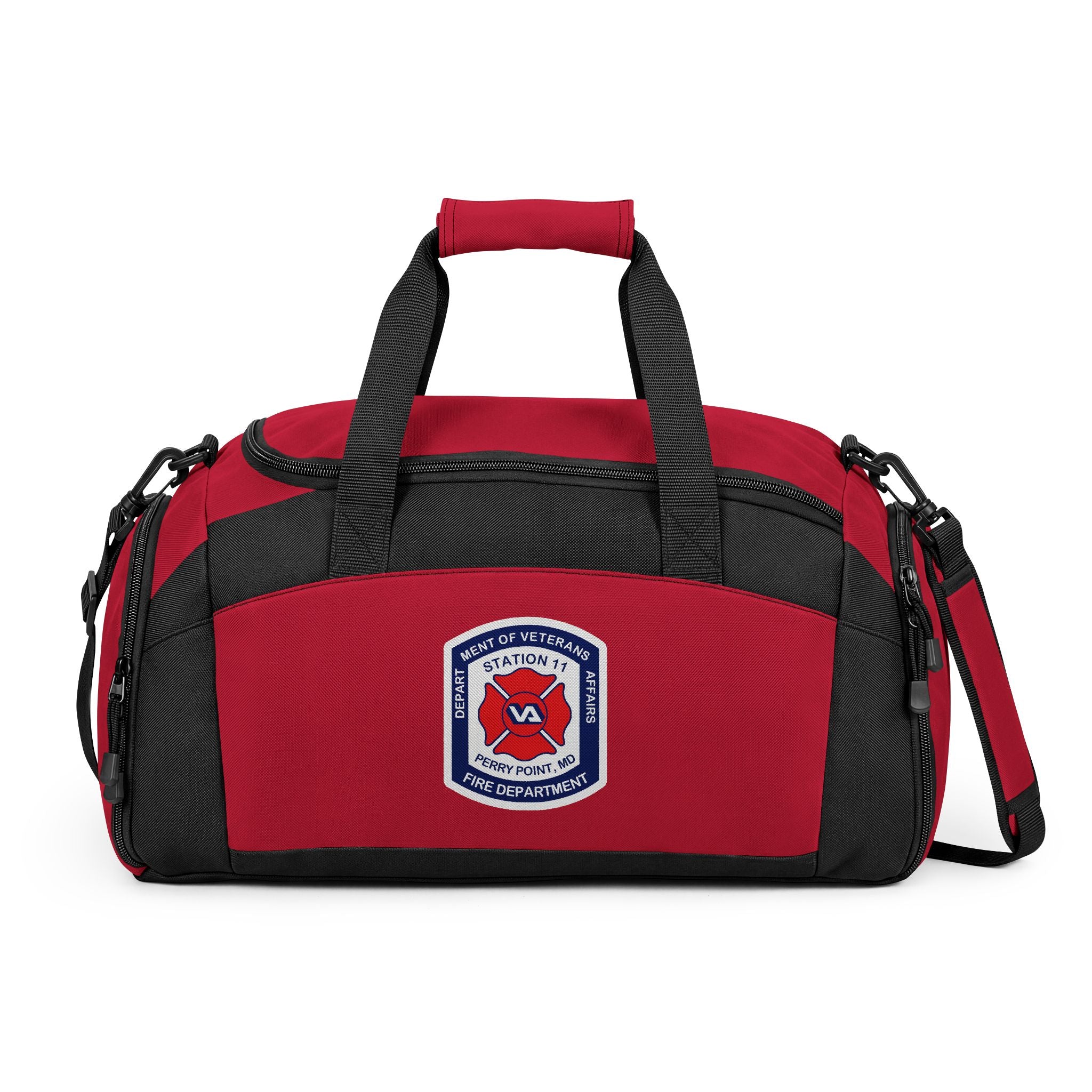 Embroidered Patch Duffle Gym Bag — Tactical Travel & Workout Duffel