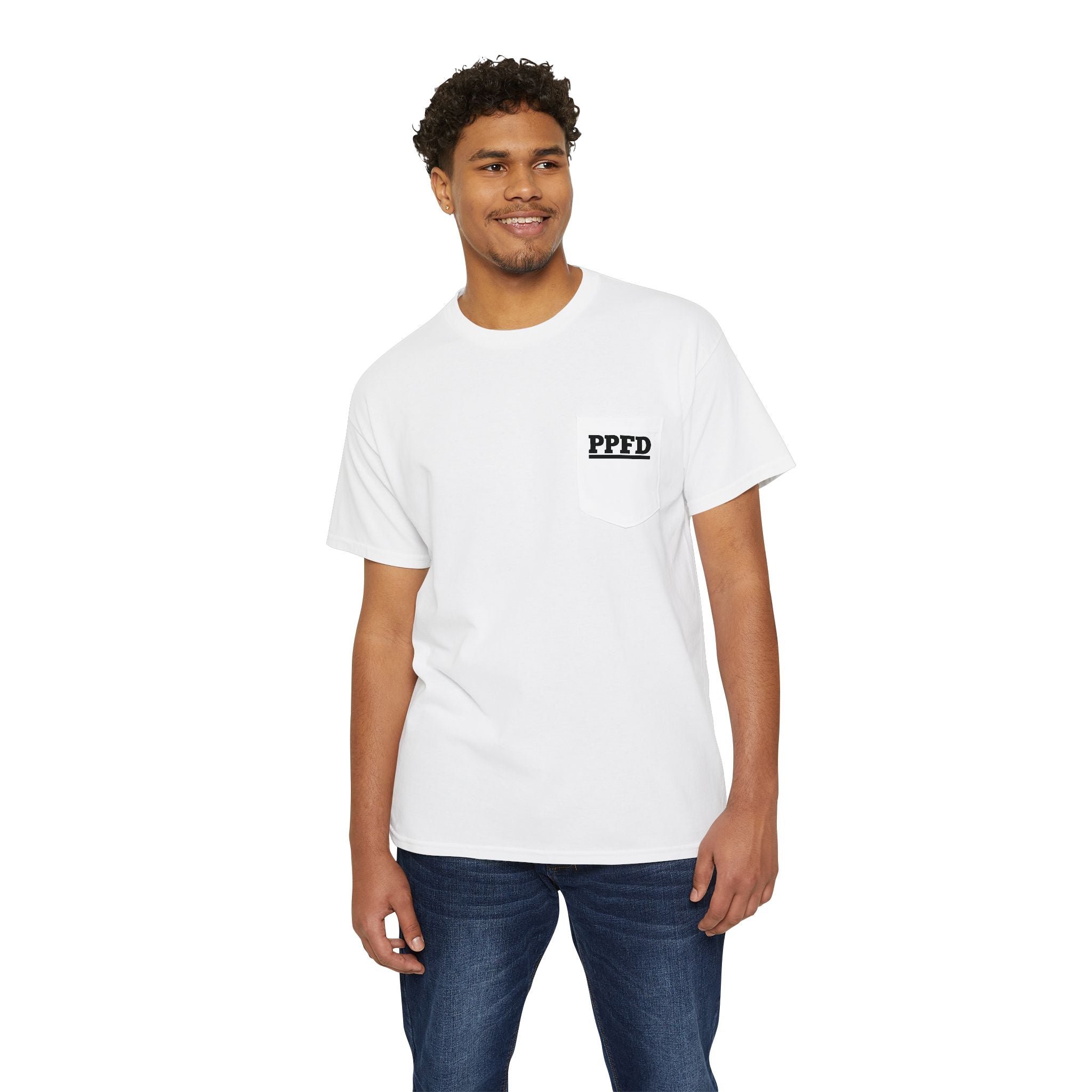 Pocket Tee — Minimal 'PFFD' Logo Cotton Pocket T-Shirt