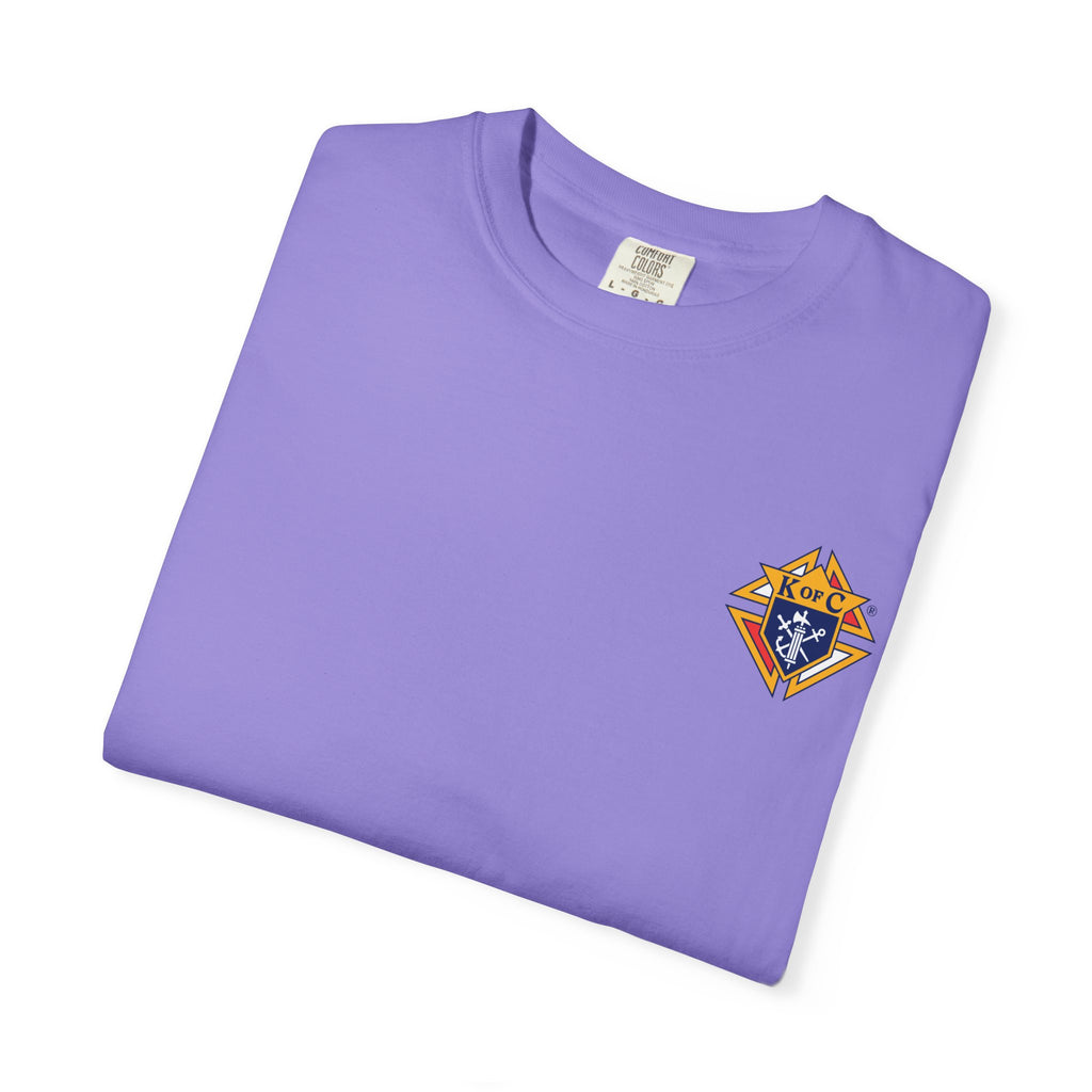 (Comfort Colors) Knights of Columbus Full Color Logo Front and Back