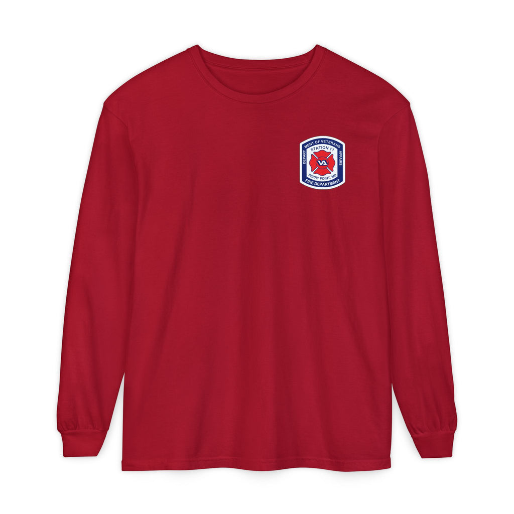 Firefighter Badge Long Sleeve T-Shirt PPFD Patch Front Only