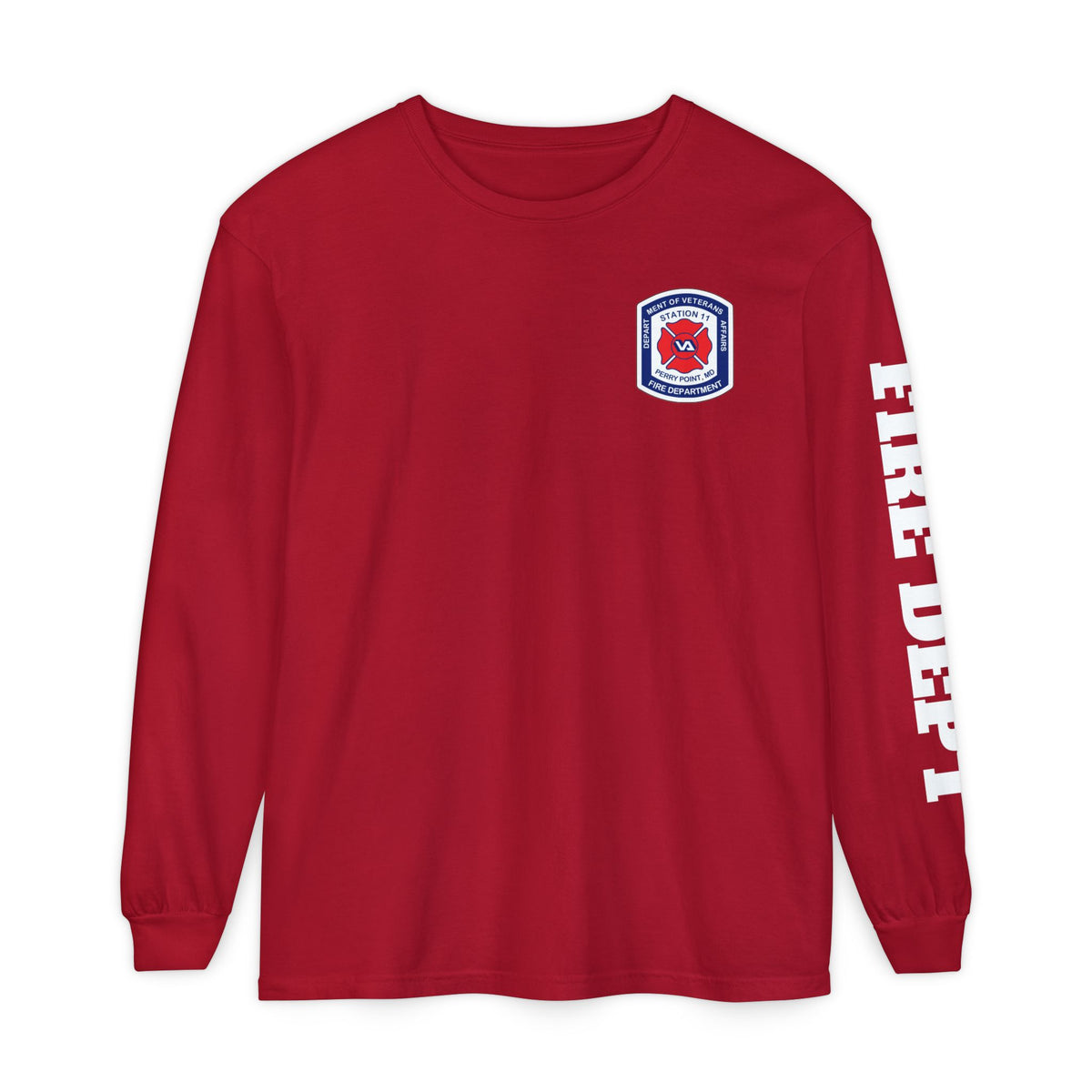 T-Shirt PPFD Patch Front, PPDF Flag Back, FIRE DEPT Left Sleeve