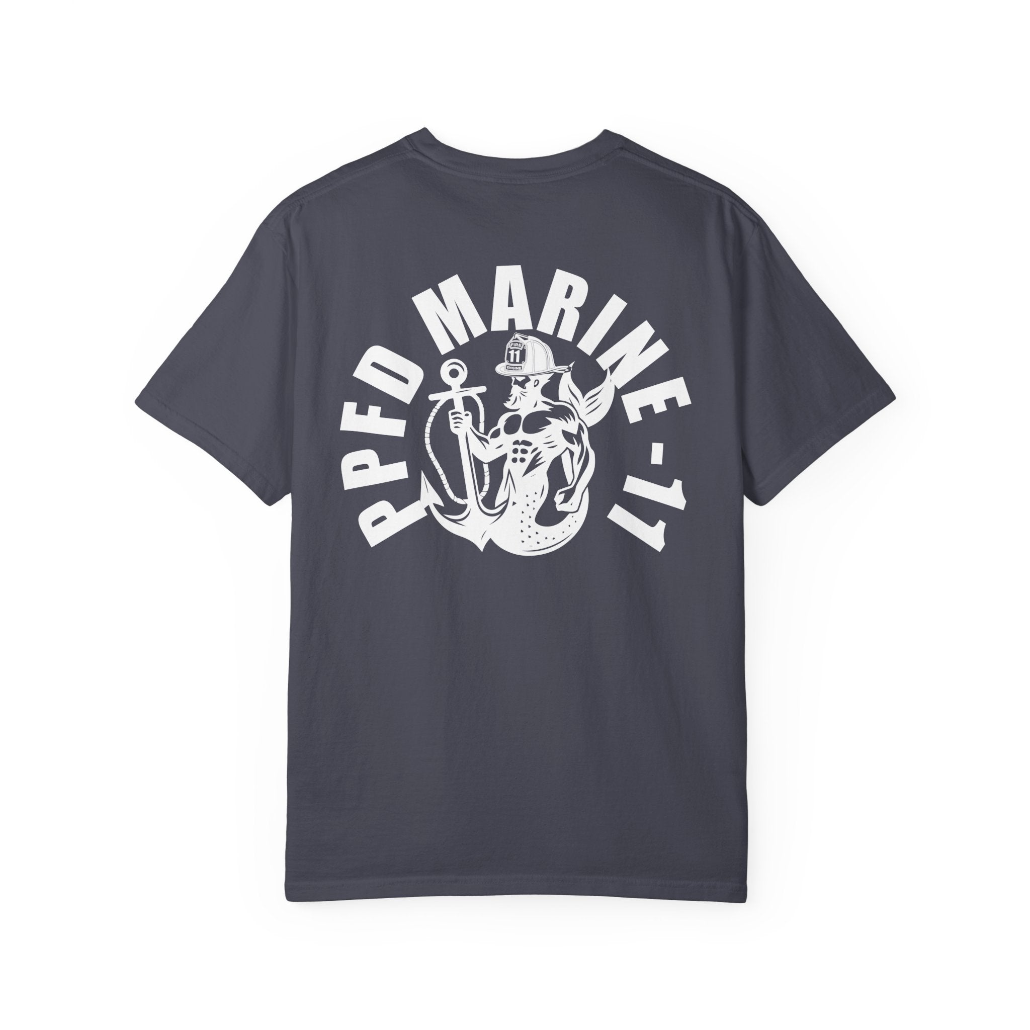 PPFD Logo-Marine-11-Merman- Comfort Colors 100% Cotton Tee
