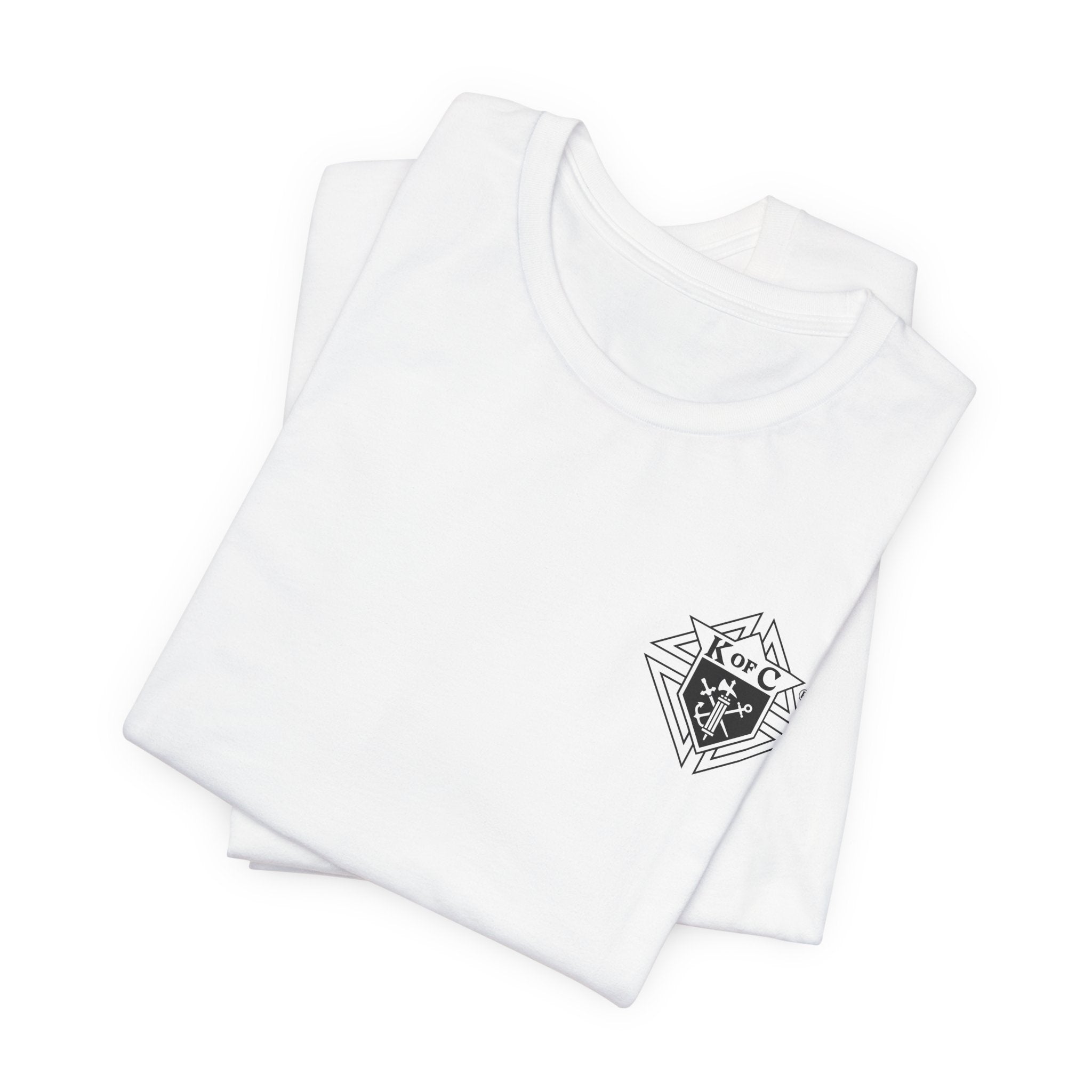 (Bella Canvas) Knights of Columbus White Logo T-Shirt