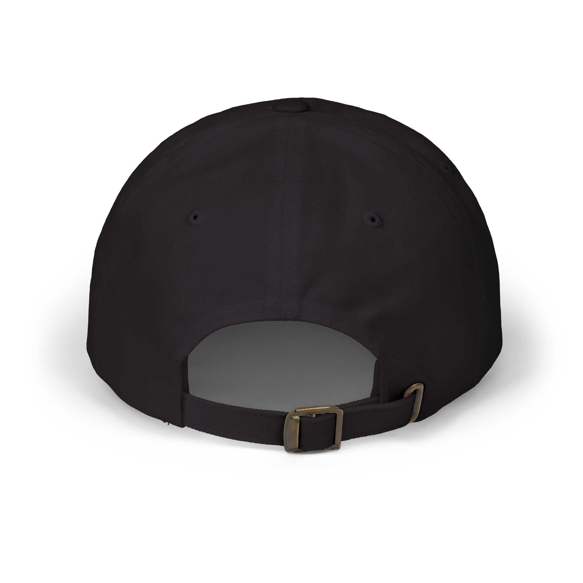 Knight Emblem EMBROIDERED — Classic White Baseball Hat with Gold & Blue Crest