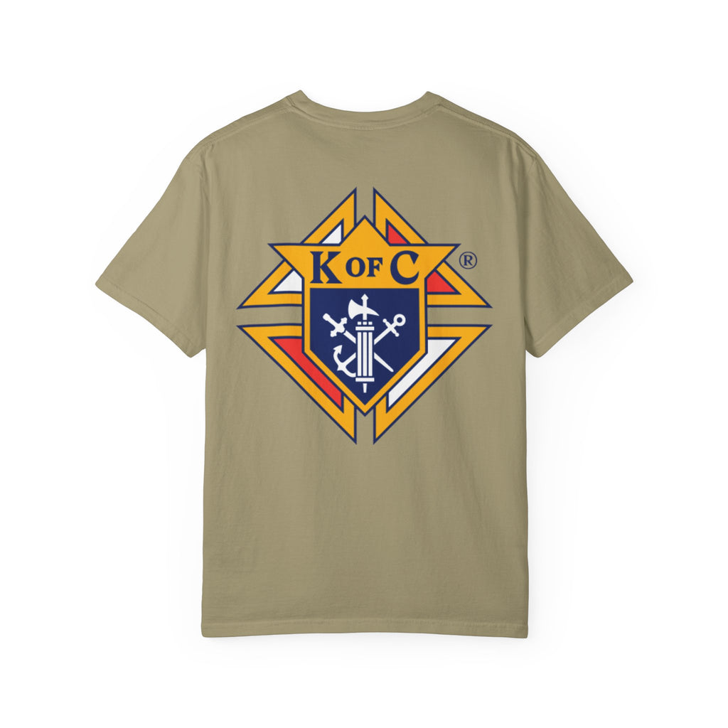 (Comfort Colors) Knights of Columbus Full Color Logo Front and Back