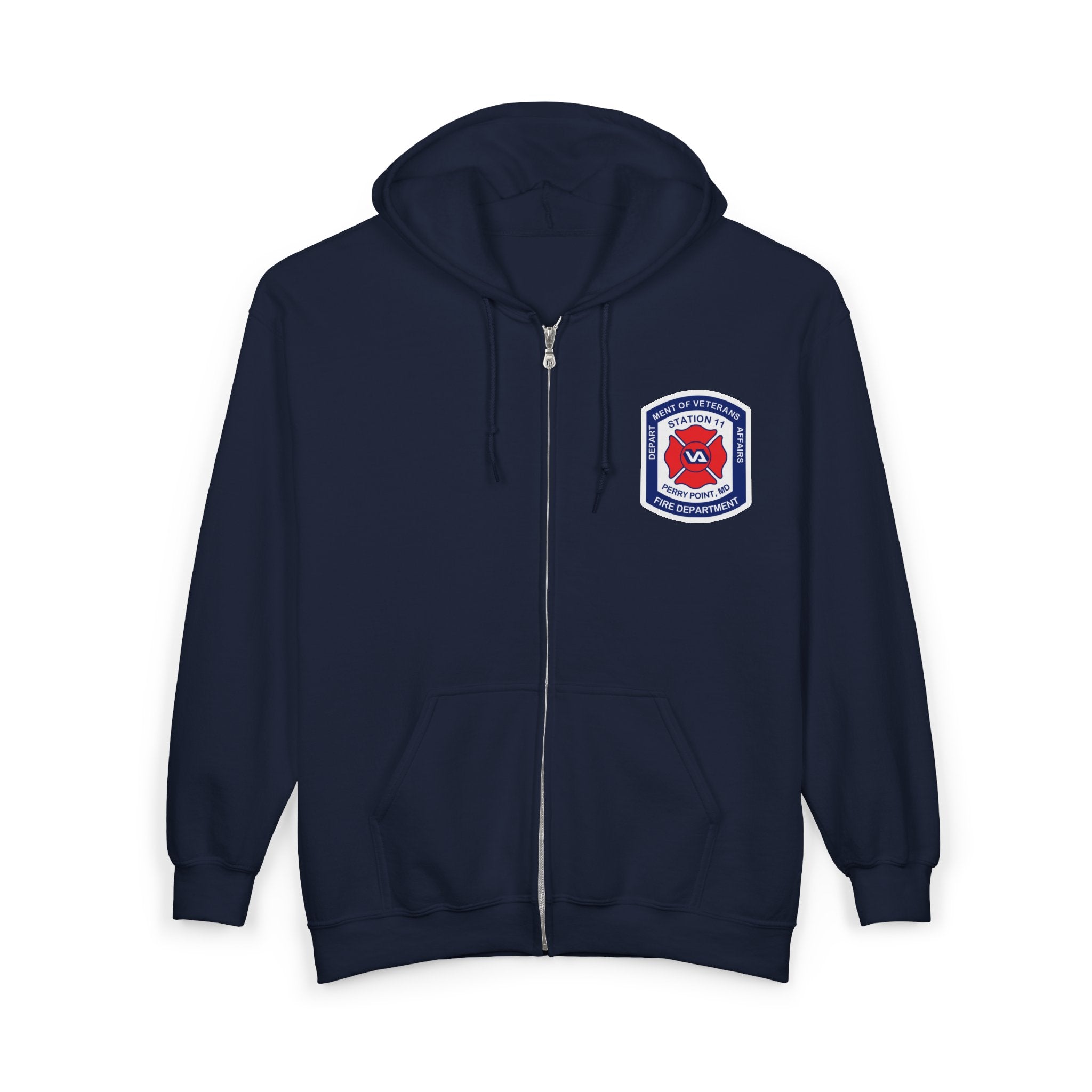 PPFD  Patch -MD Flag - Engine 11 Back  - Zip Front Hoodie