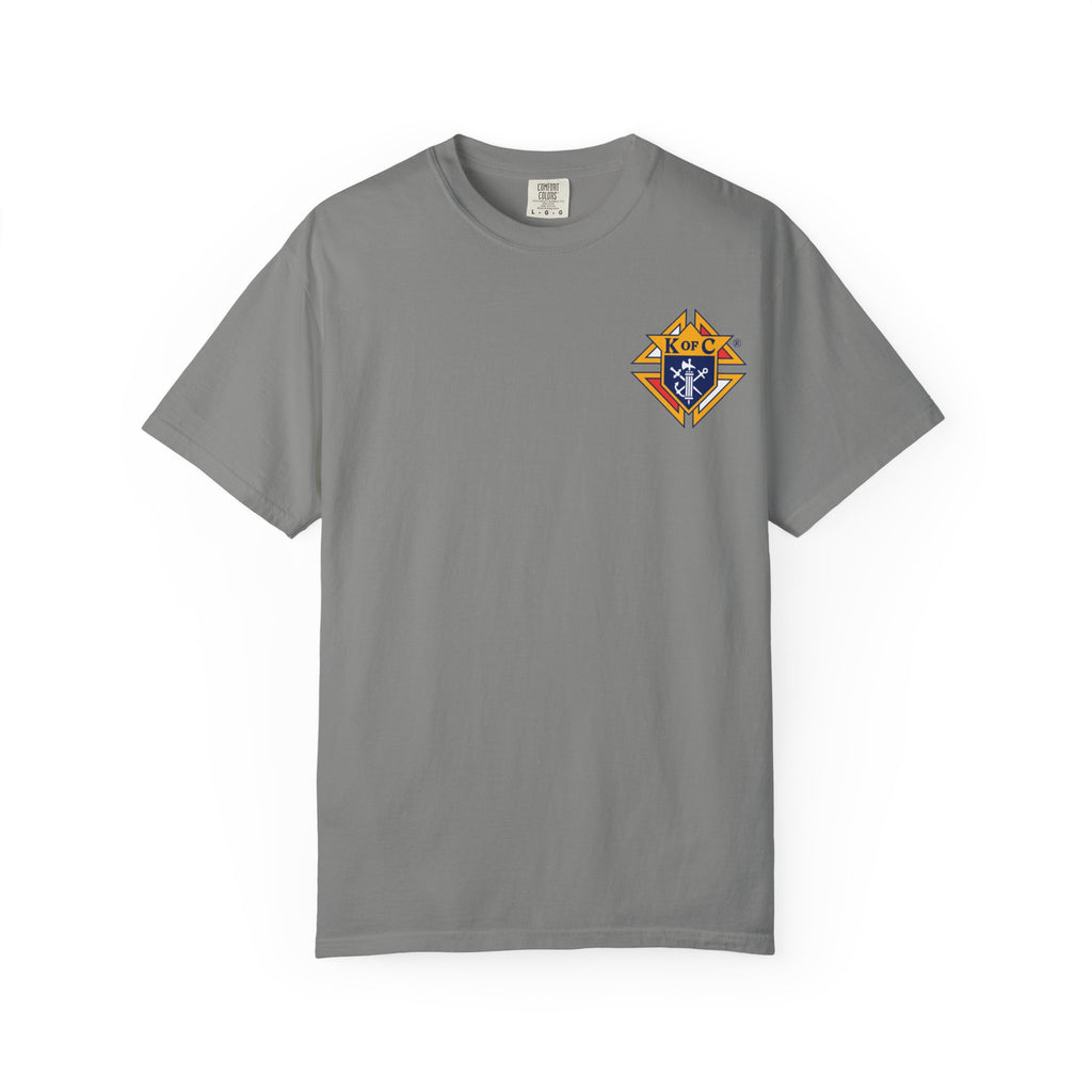 (Comfort Colors) Knights of Columbus Full Color Logo Front and Back