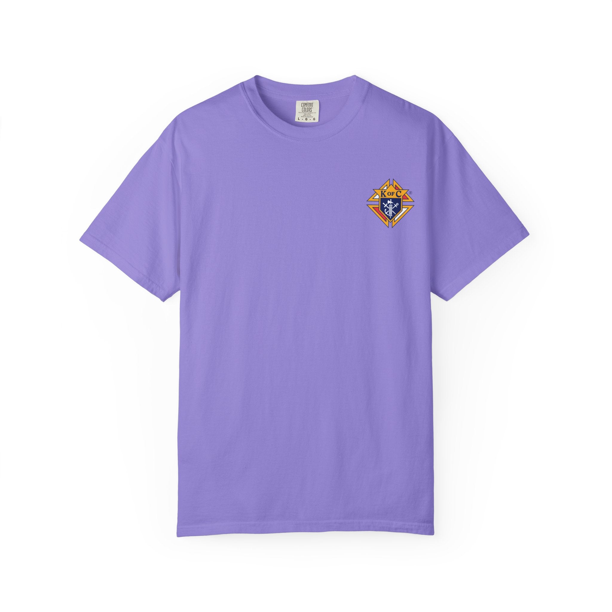 (Comfort Colors) Knights of Columbus Full Color Logo Front and Back