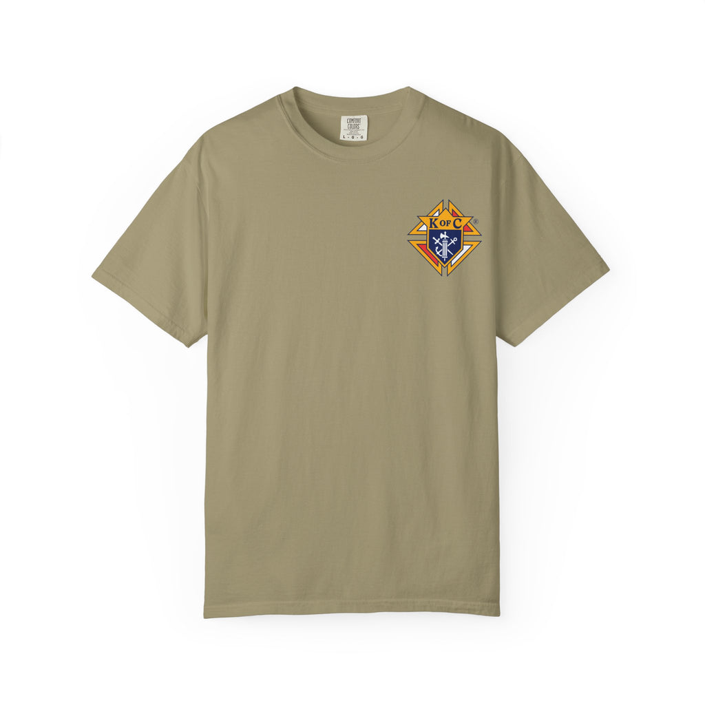 (Comfort Colors) Knights of Columbus Full Color Logo Front and Back
