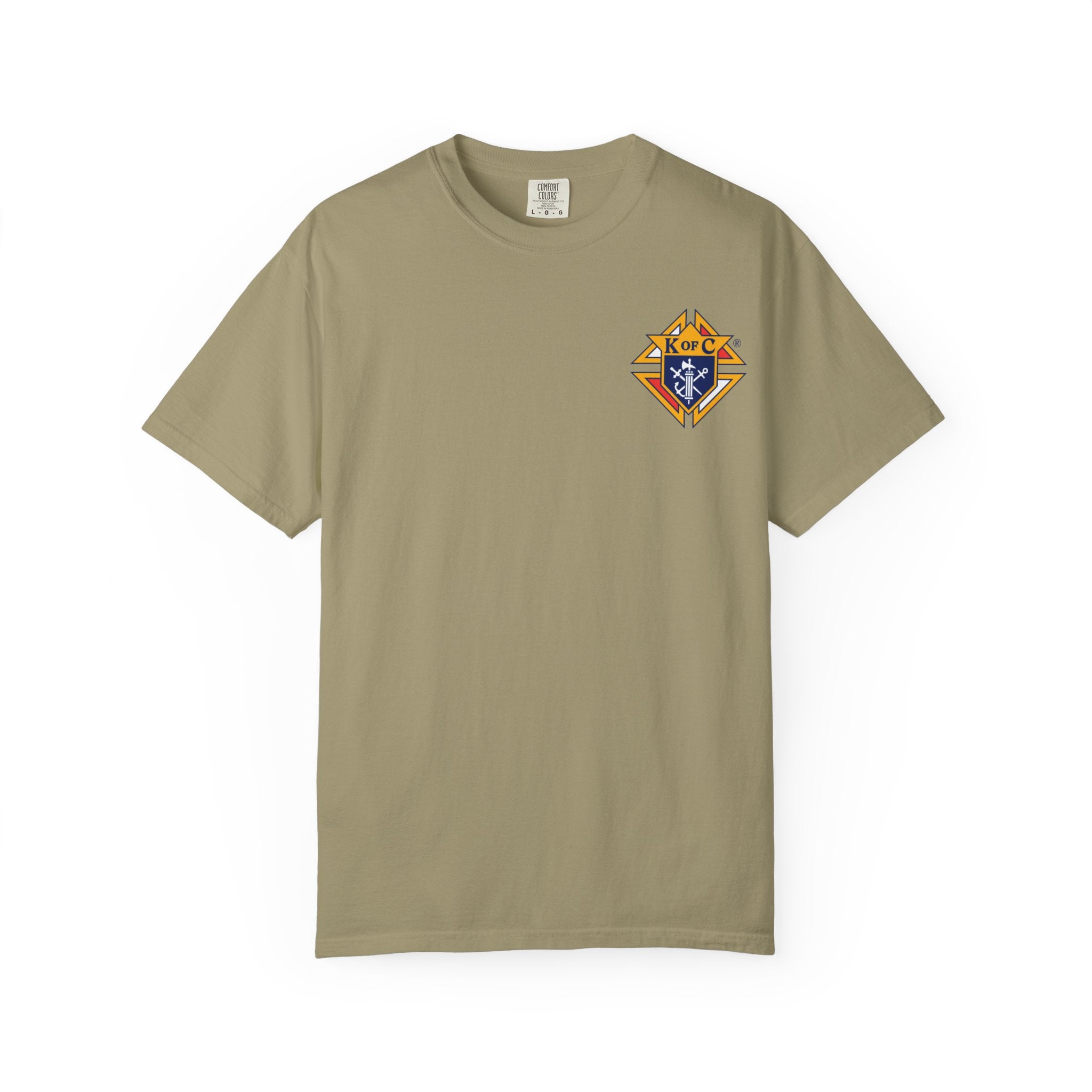 (Comfort Colors) Knights of Columbus Full Color Logo Front and Back