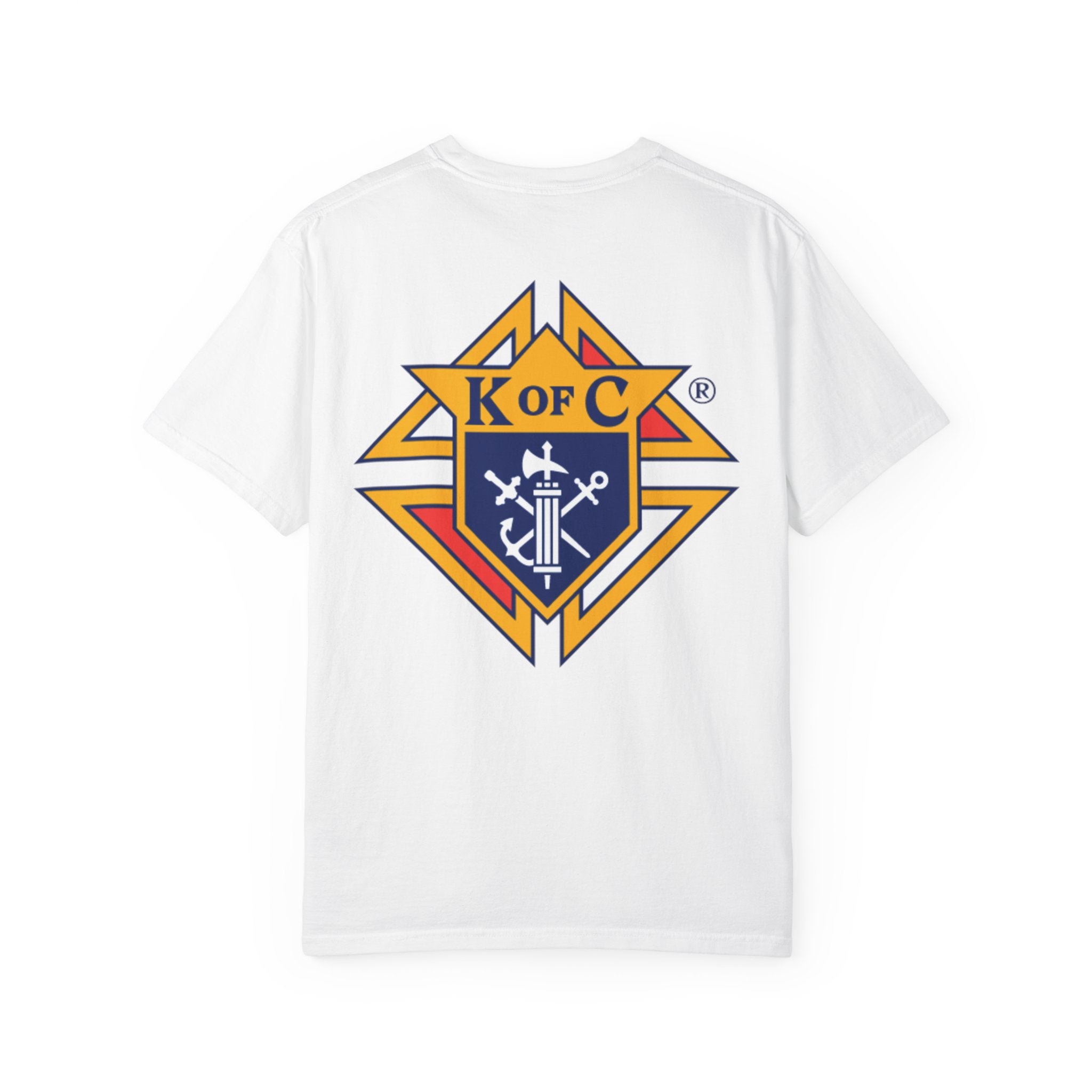 (Comfort Colors) Knights of Columbus Full Color Logo Front and Back