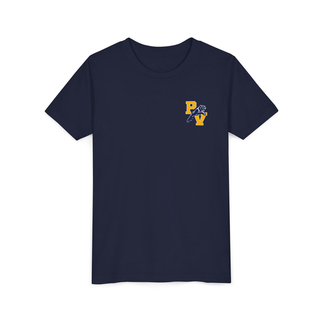 Youth Football 'Attack the Ball' Short Sleeve Tee - Panther Defense Graphic