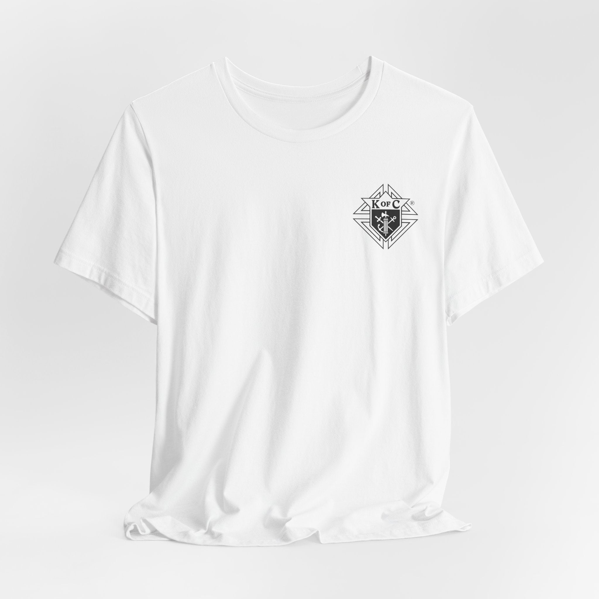 (Bella Canvas) Knights of Columbus White Logo T-Shirt