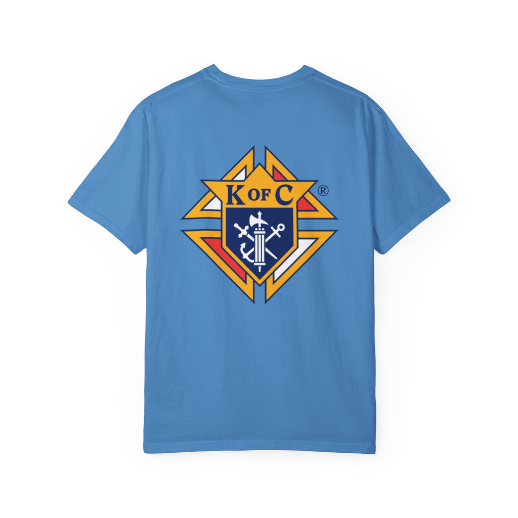 (Comfort Colors) Knights of Columbus Full Color Logo Front and Back