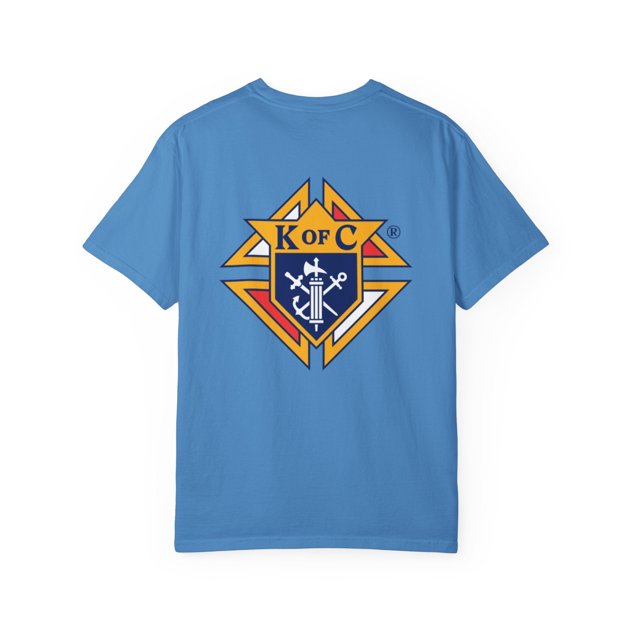 (Comfort Colors) Knights of Columbus Full Color Logo Front and Back