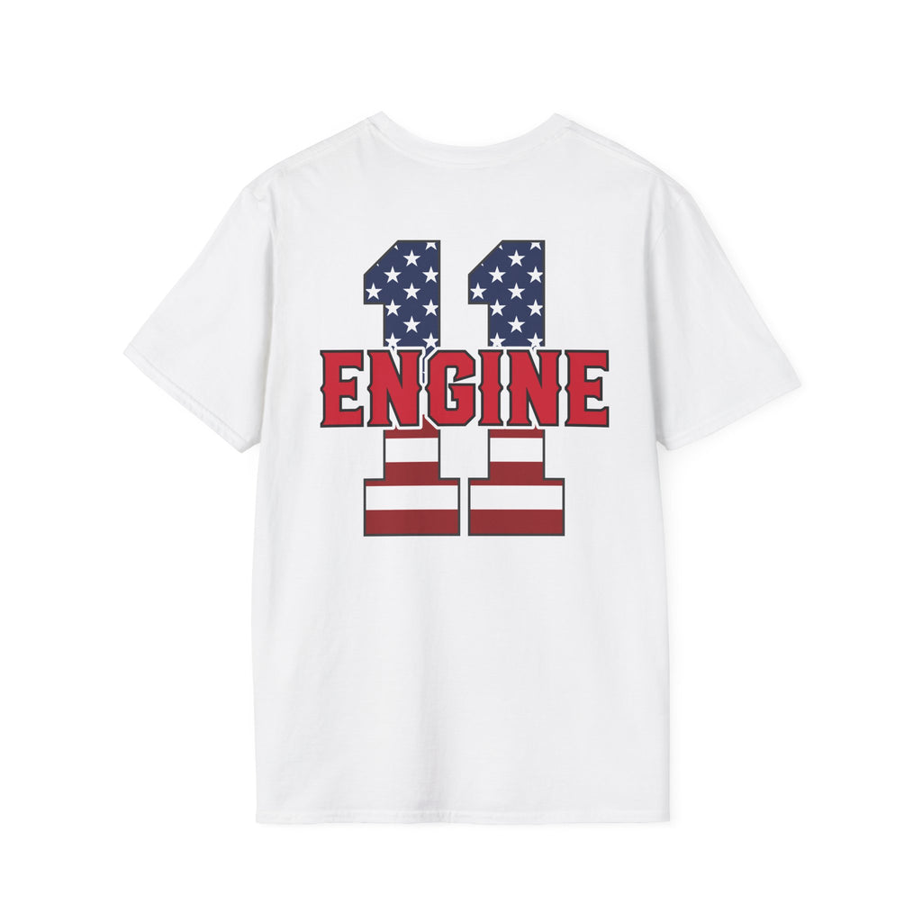 PPFD Logo-US-Flag--Engine-11 100% Cotton Tee