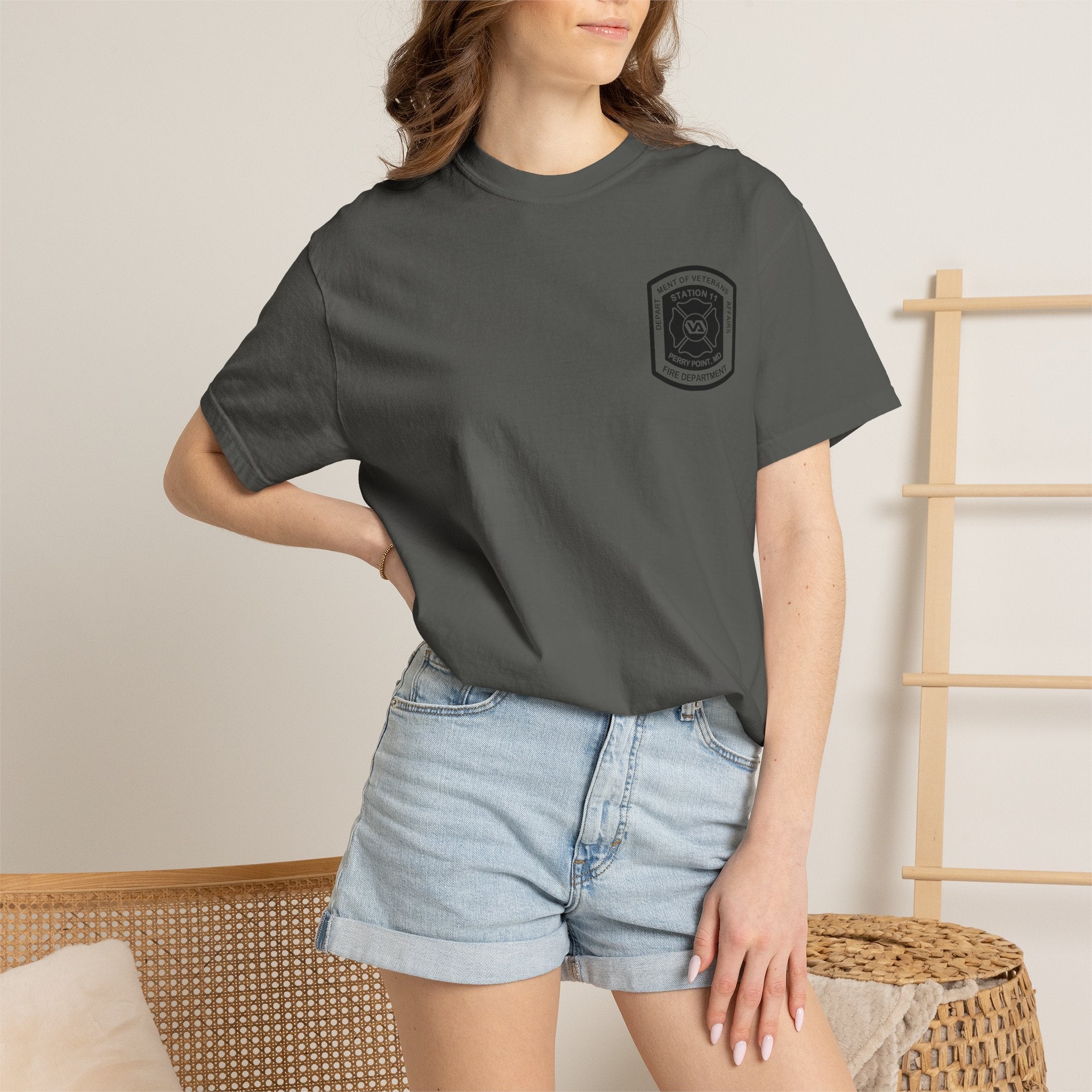PPFD Logo-Marine-11-Merman- Comfort Colors 100% Cotton Tee