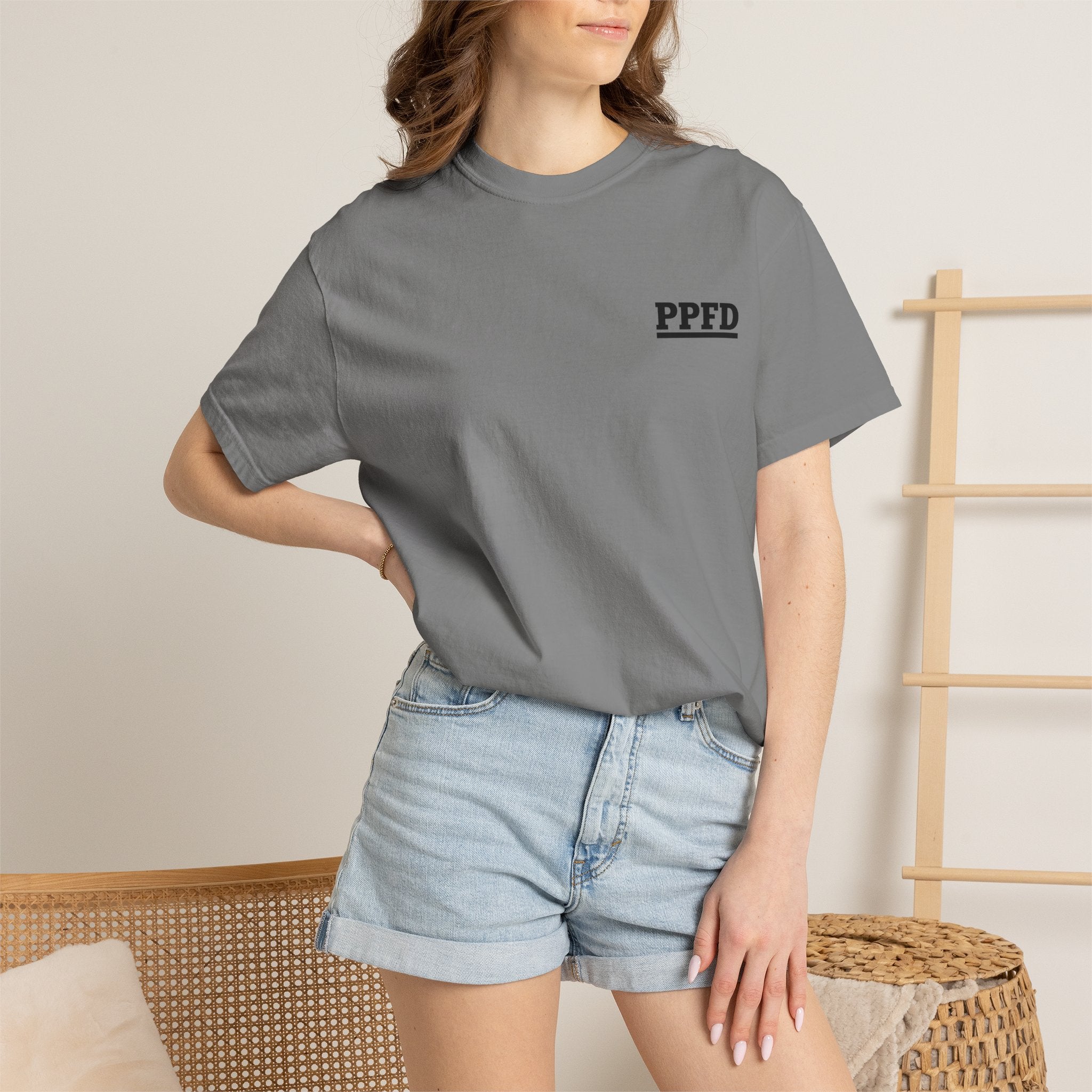 Minimal 'PFFD' Logo Cotton Pocket T-Shirt