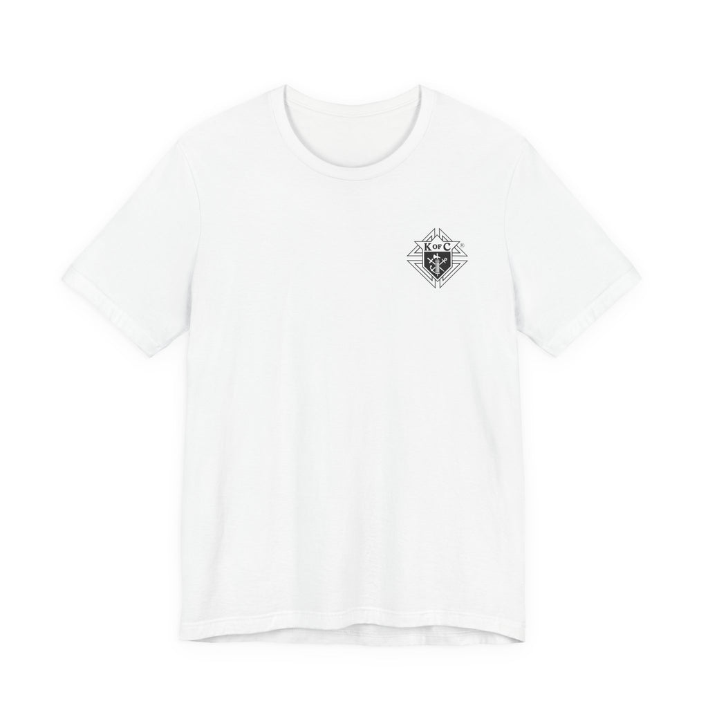 (Bella Canvas) Knights of Columbus White Logo T-Shirt