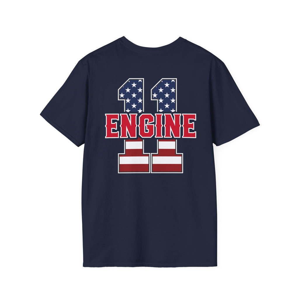 PPFD Logo-US-Flag--Engine-11 100% Cotton Tee