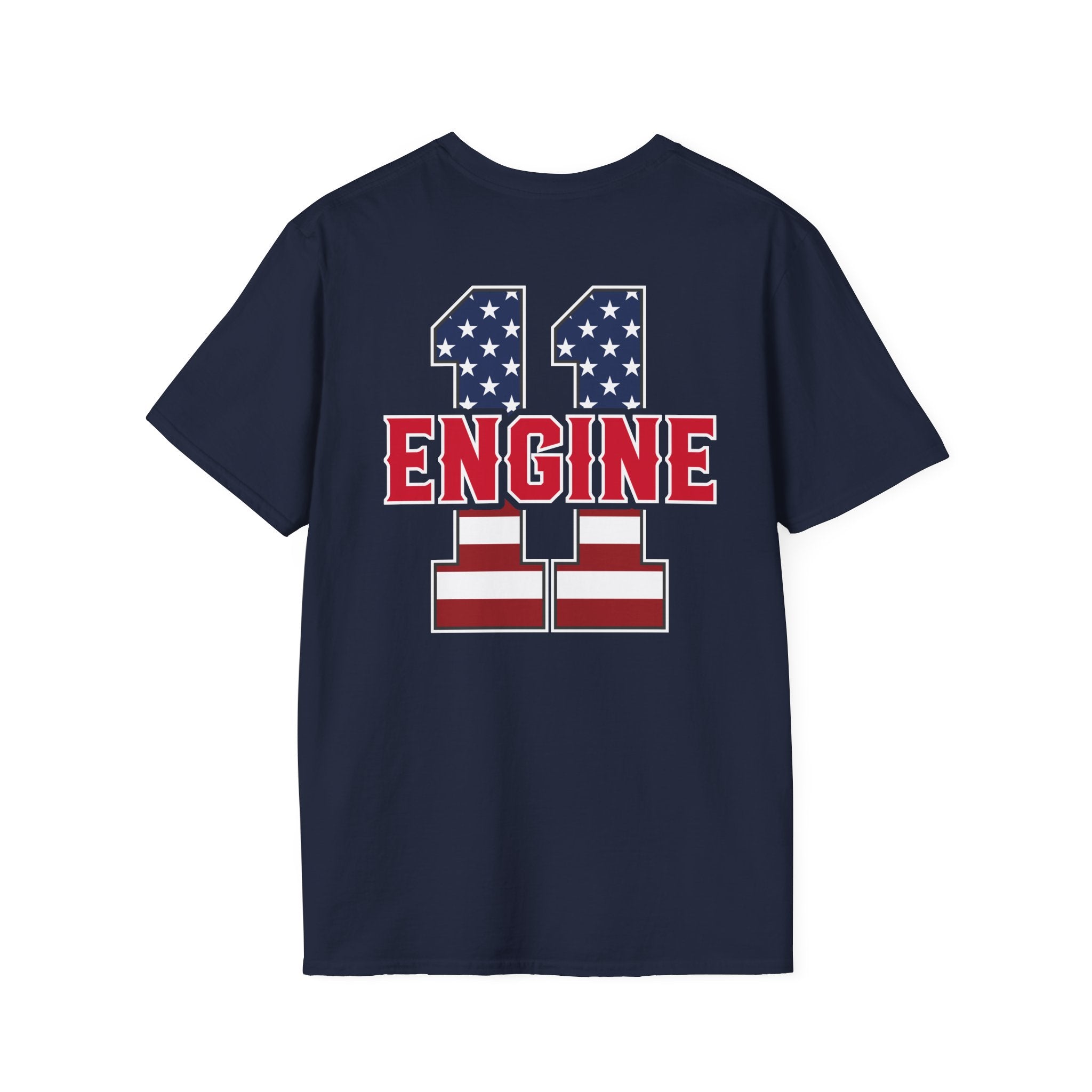 PPFD Logo-US-Flag--Engine-11 100% Cotton Tee