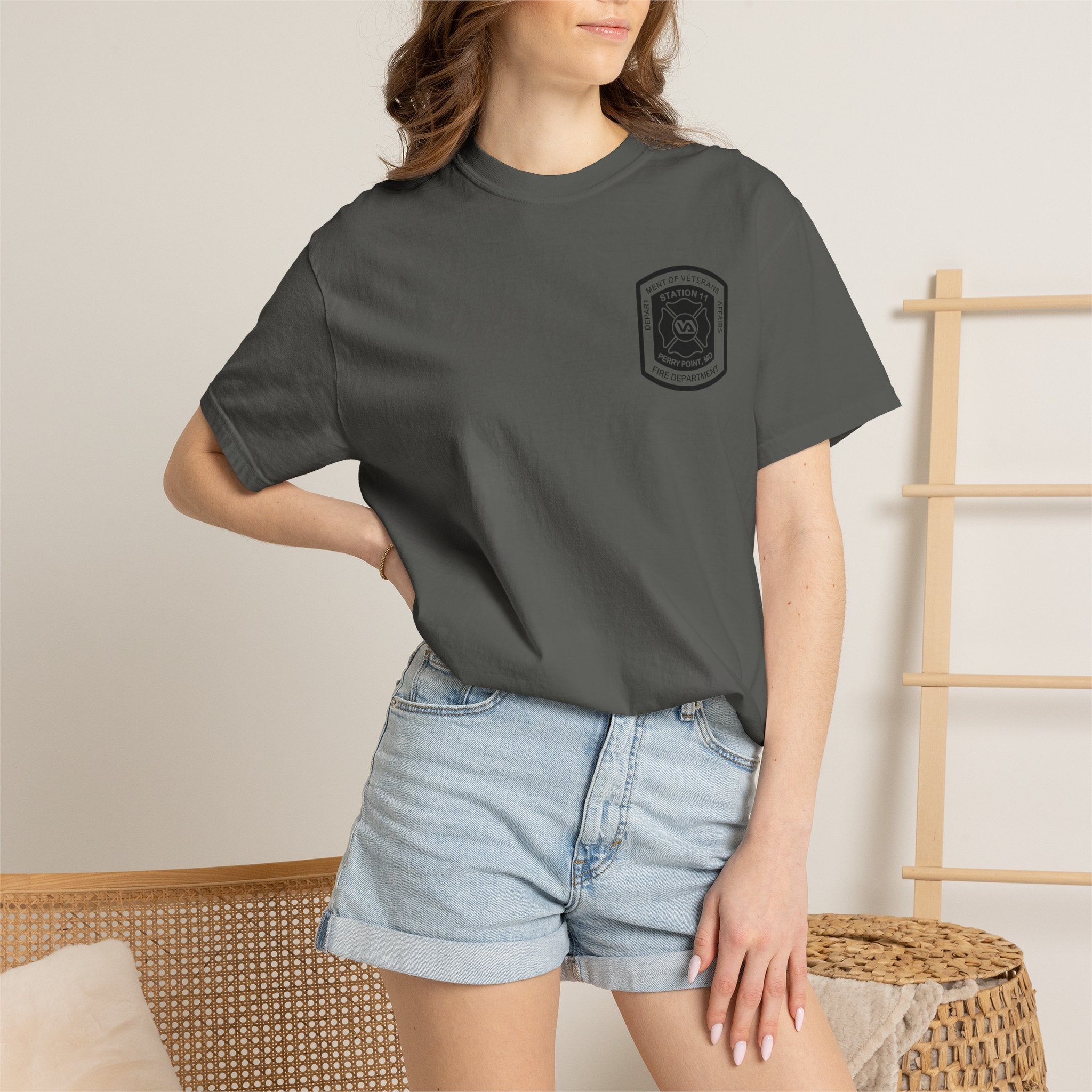 PPFD Logo-Marine-11-Merman- Comfort Colors 100% Cotton Tee