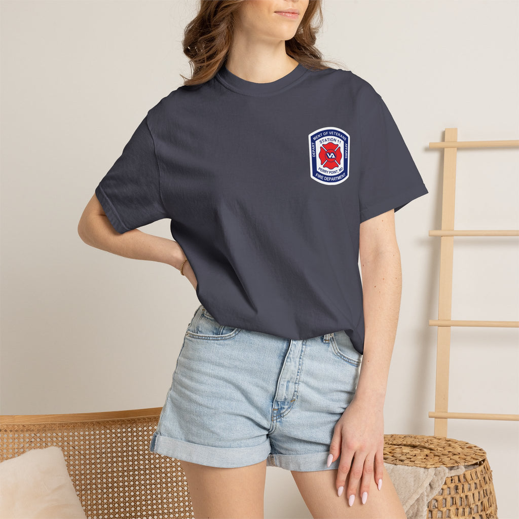 PPFD Logo-Marine-11-Merman- Comfort Colors 100% Cotton Tee