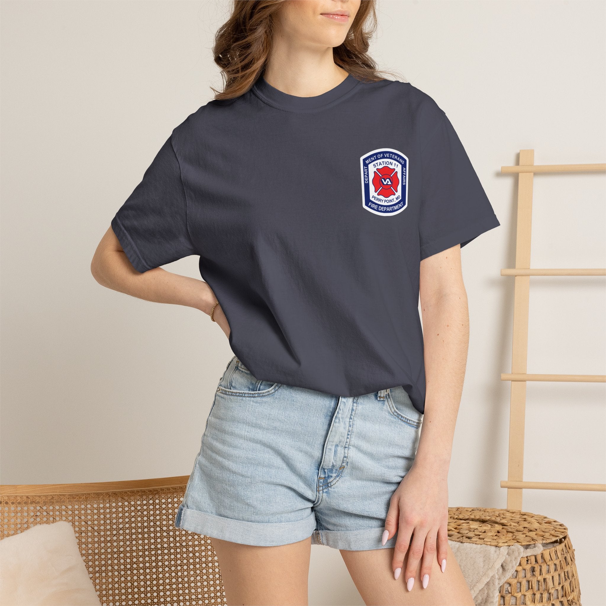 PPFD Logo-Marine-11-Merman- Comfort Colors 100% Cotton Tee