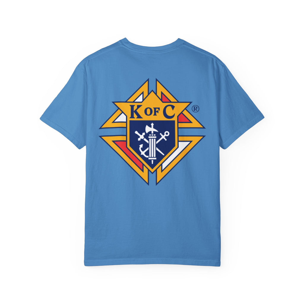 (Comfort Colors) Knights of Columbus Full Color Logo Front and Back