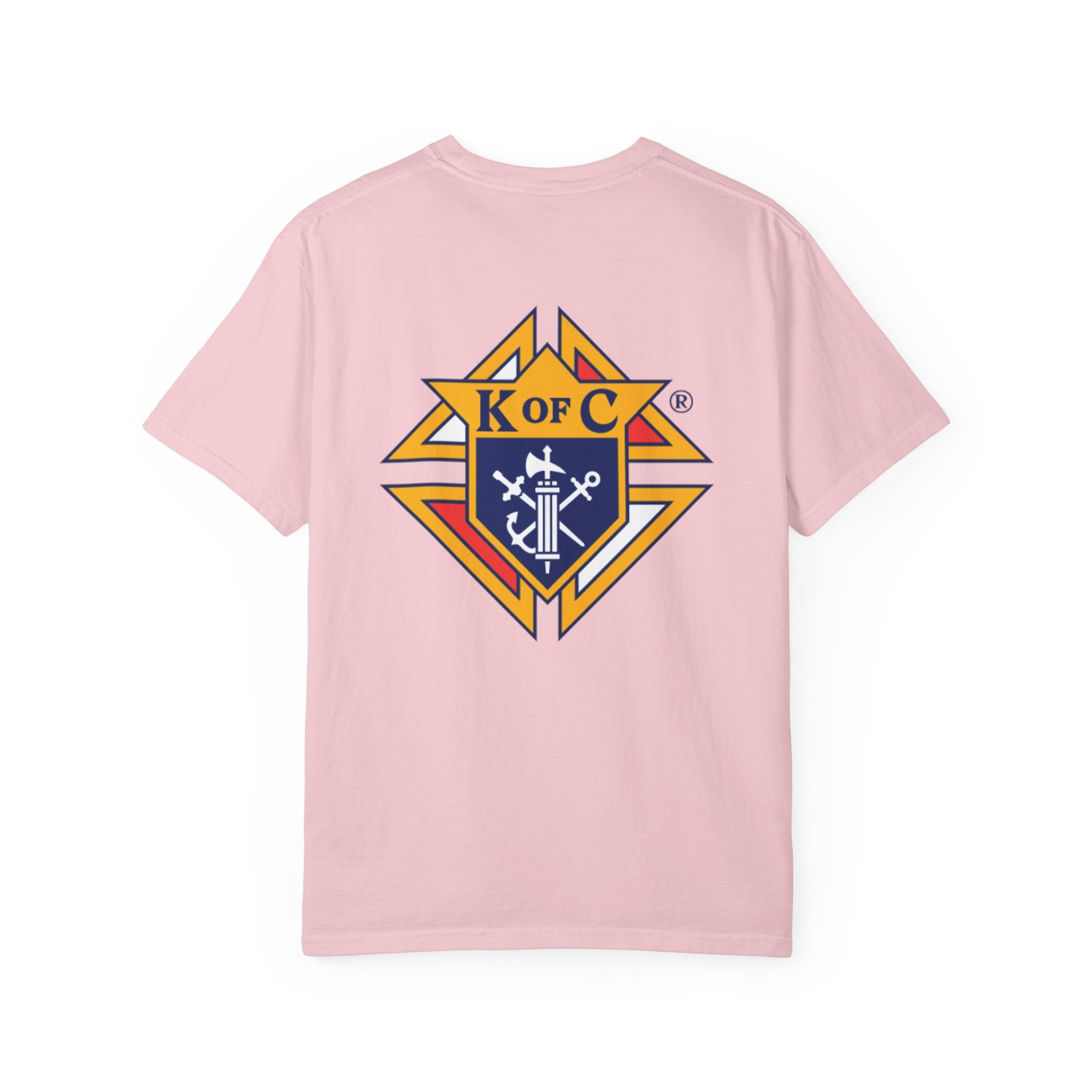 (Comfort Colors) Knights of Columbus Full Color Logo Front and Back